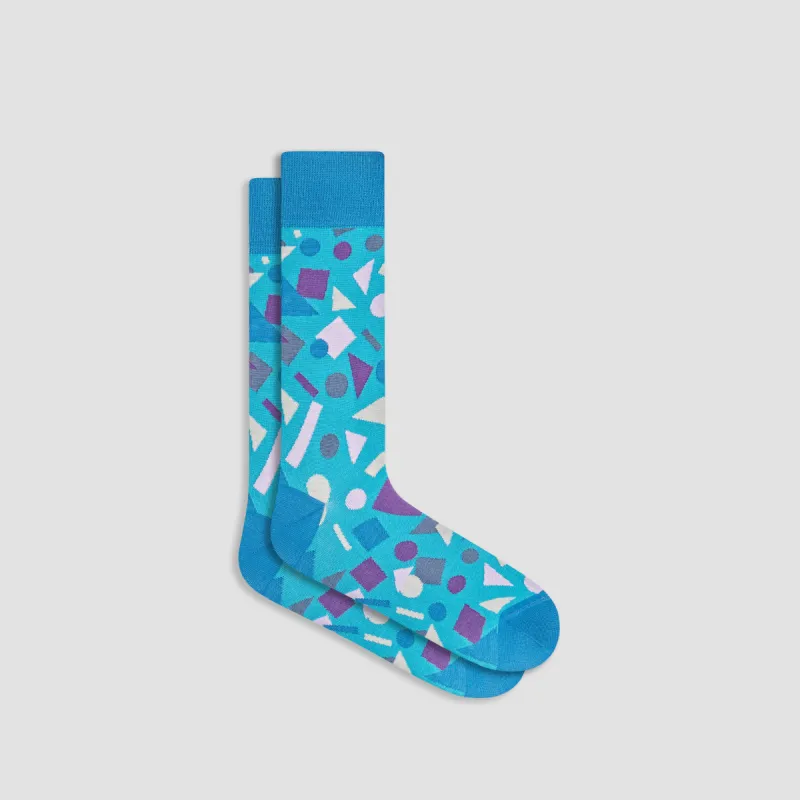 Geometric Mid-Calf Socks sold by Bugatchi