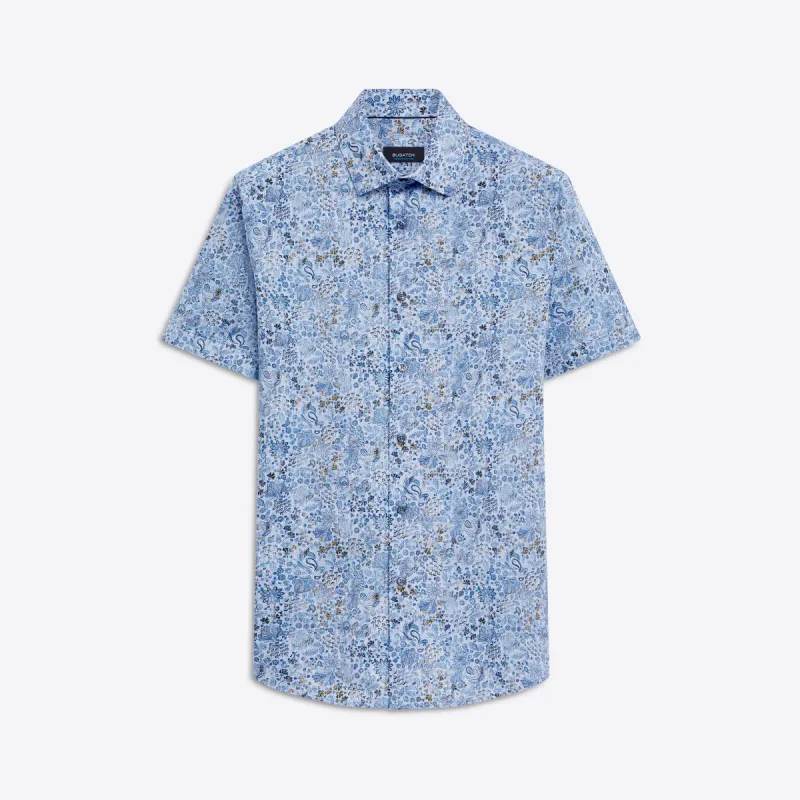MILES Floral Print OoohCotton Short Sleeve Shirt sold by Bugatchi