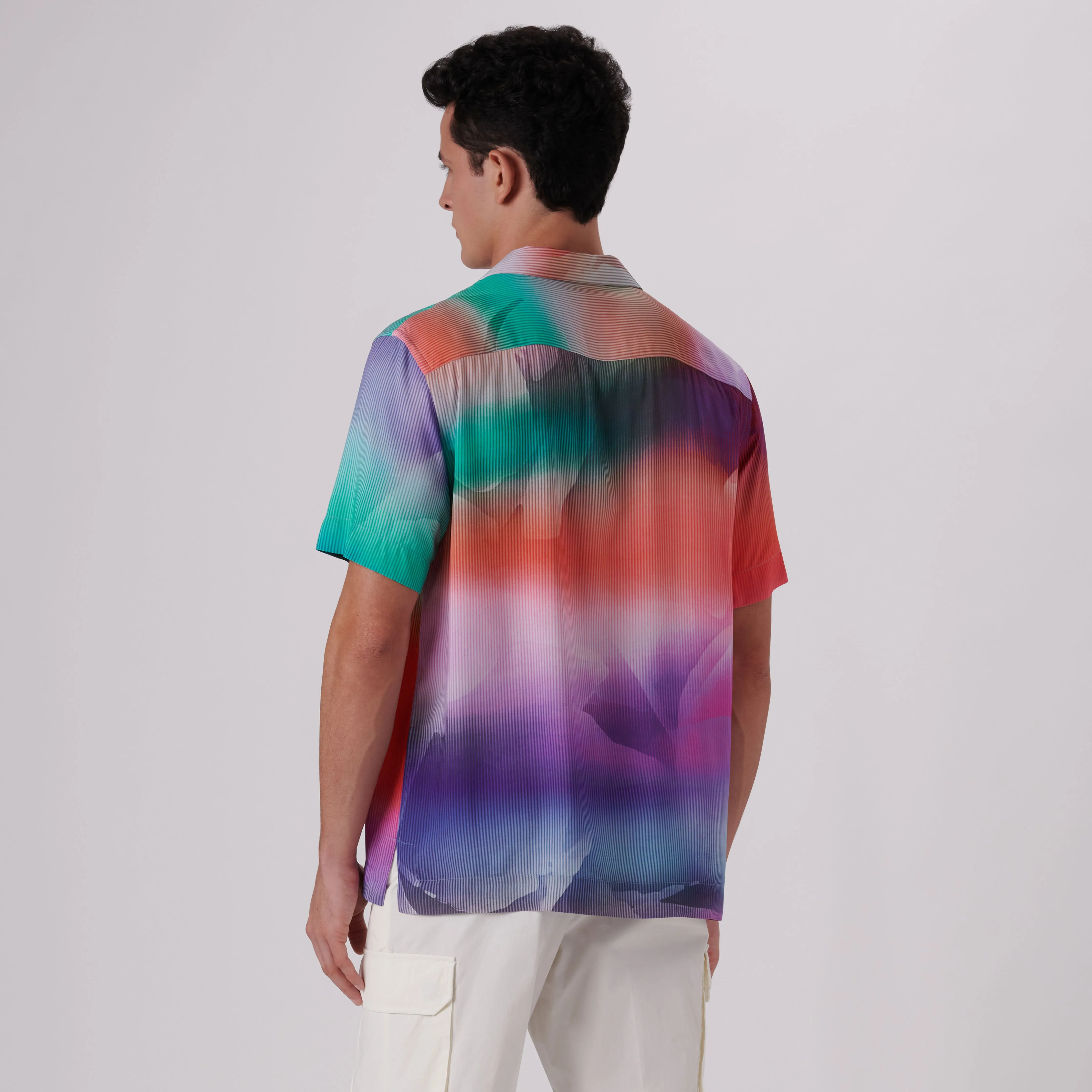 Jackson Multi Pin Stripe Short Sleeve Shirt sold by Bugatchi product image thumbnail 4