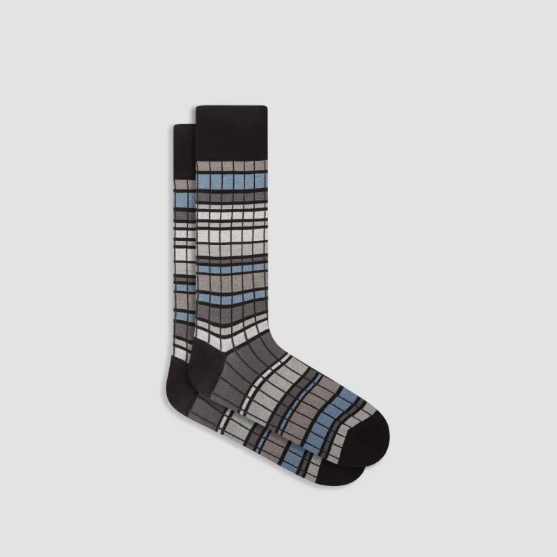 Checkered Mid-Calf Socks sold by Bugatchi