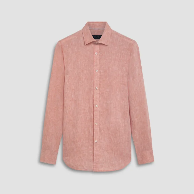 Axel Solid Linen Shirt sold by Bugatchi