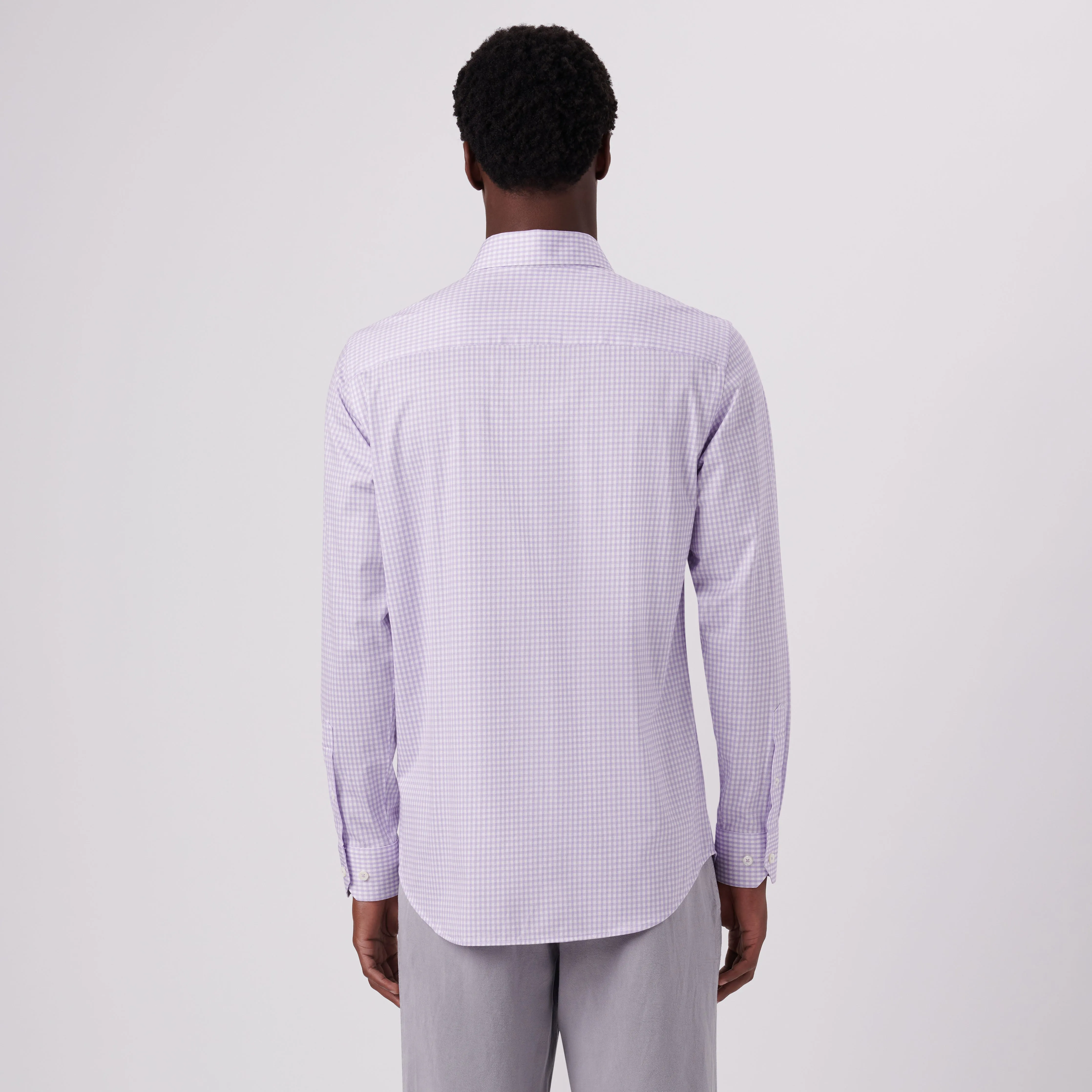 James Gingham Check Print OoohCotton Shirt sold by Bugatchi product image thumbnail 4