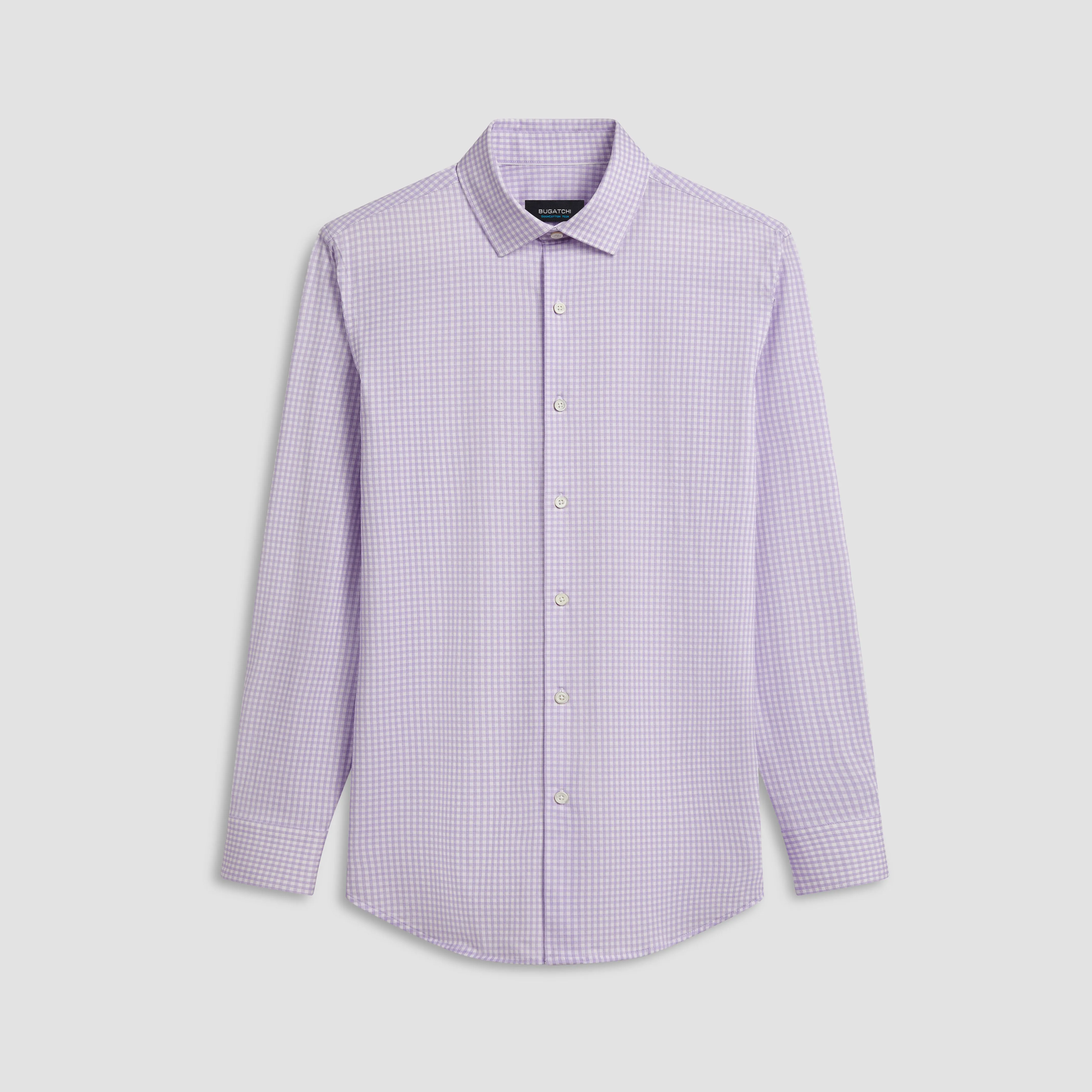 James Gingham Check Print OoohCotton Shirt sold by Bugatchi