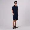 Towelling French Terry Johnny Collar Polo sold by Bugatchi