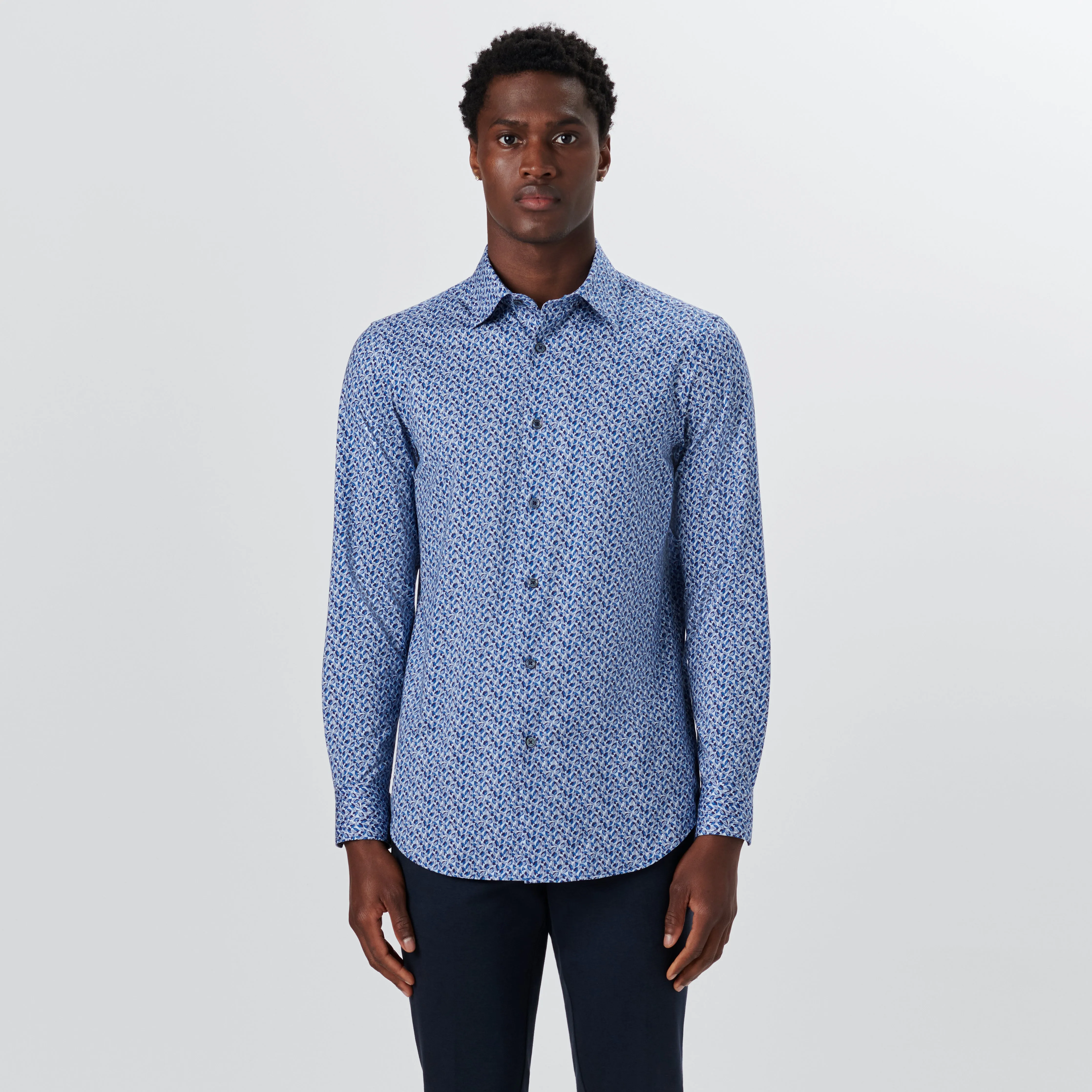 JAMES Leaf Print OoohCotton Shirt sold by Bugatchi product image thumbnail 2