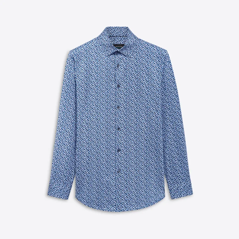 JAMES Leaf Print OoohCotton Shirt sold by Bugatchi