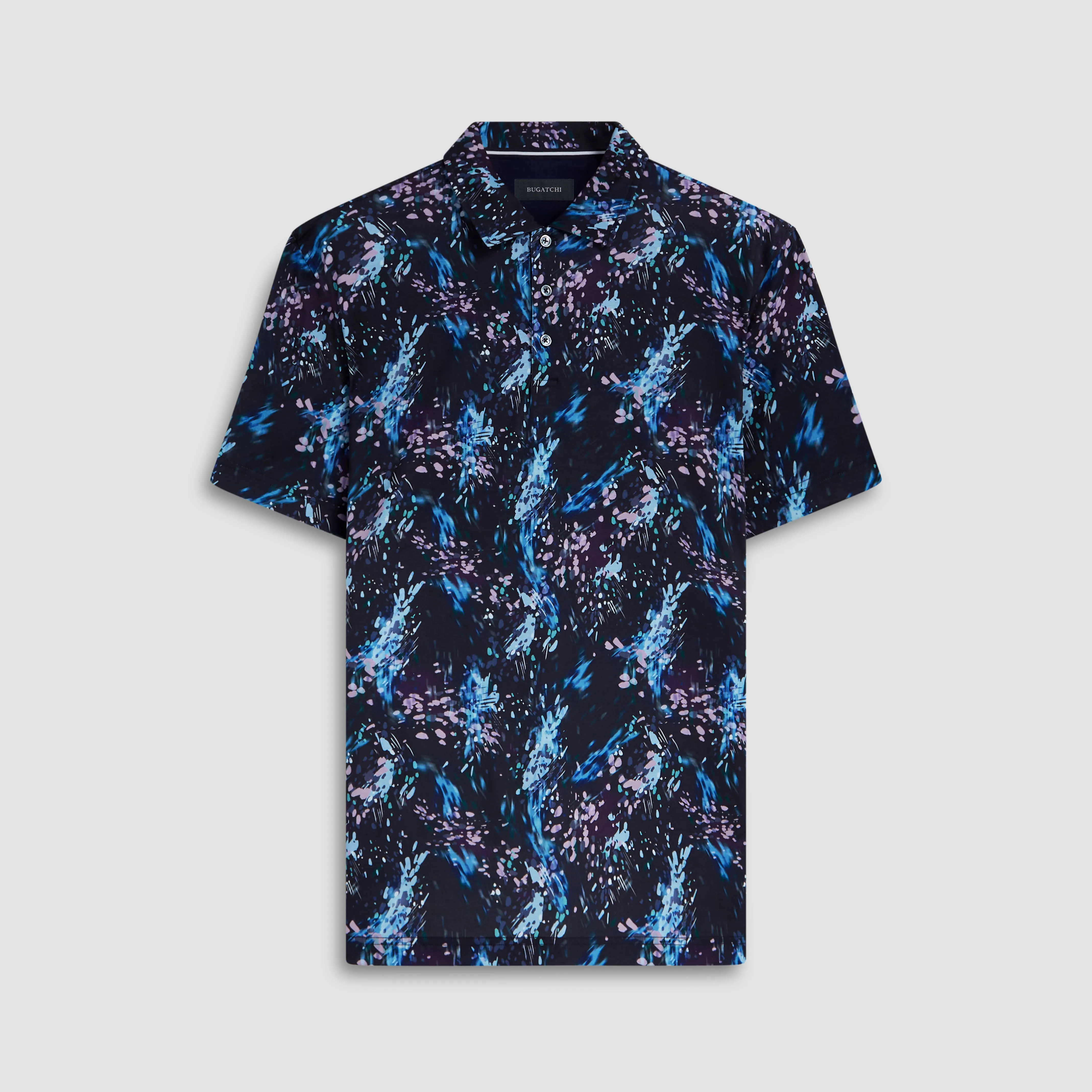 Hendrix Abstract Print Polo Shirt sold by Bugatchi