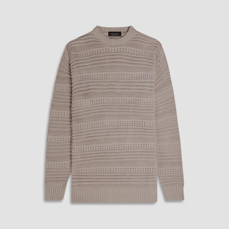Patterned Crew Neck Sweater sold by Bugatchi