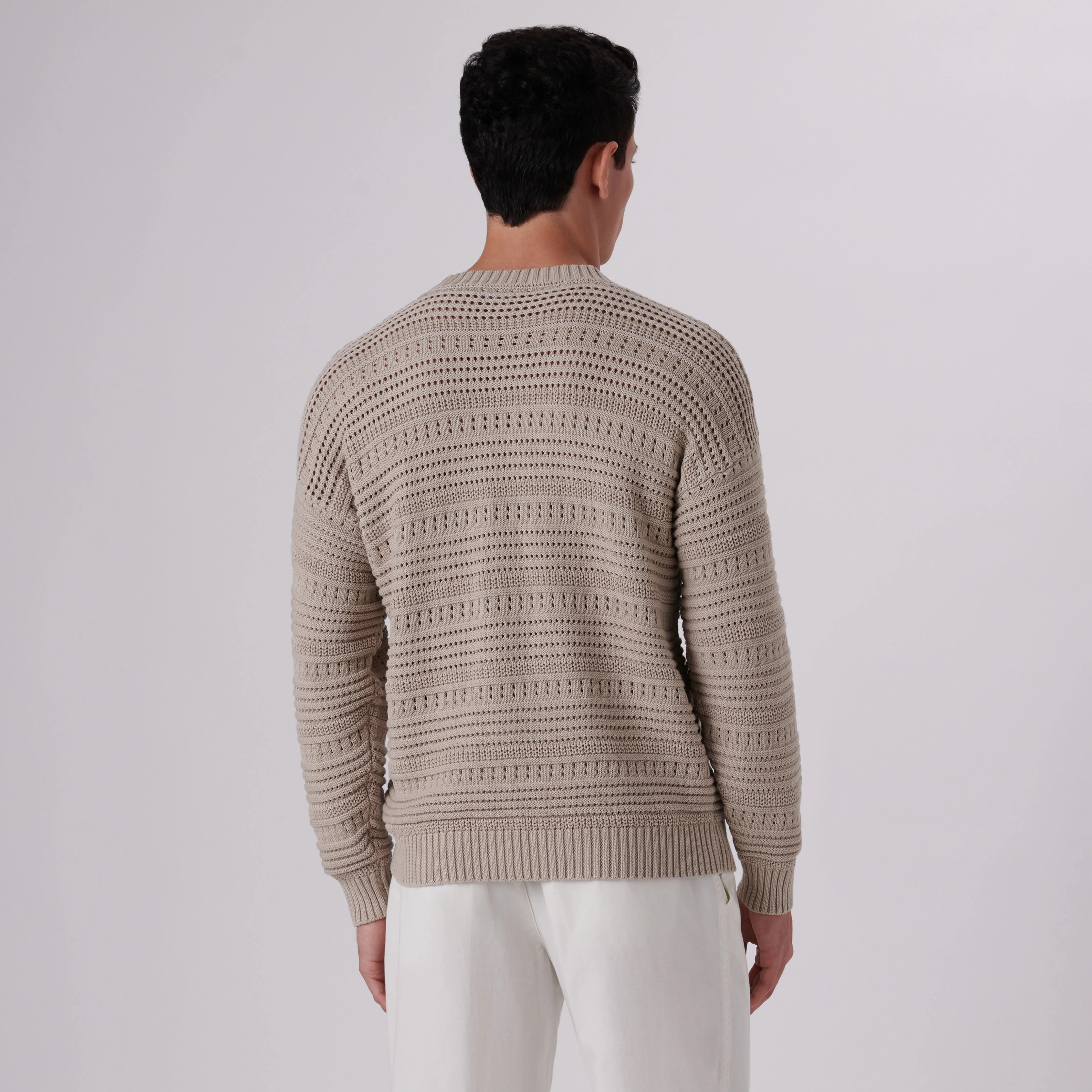Patterned Crew Neck Sweater sold by Bugatchi product image thumbnail 4