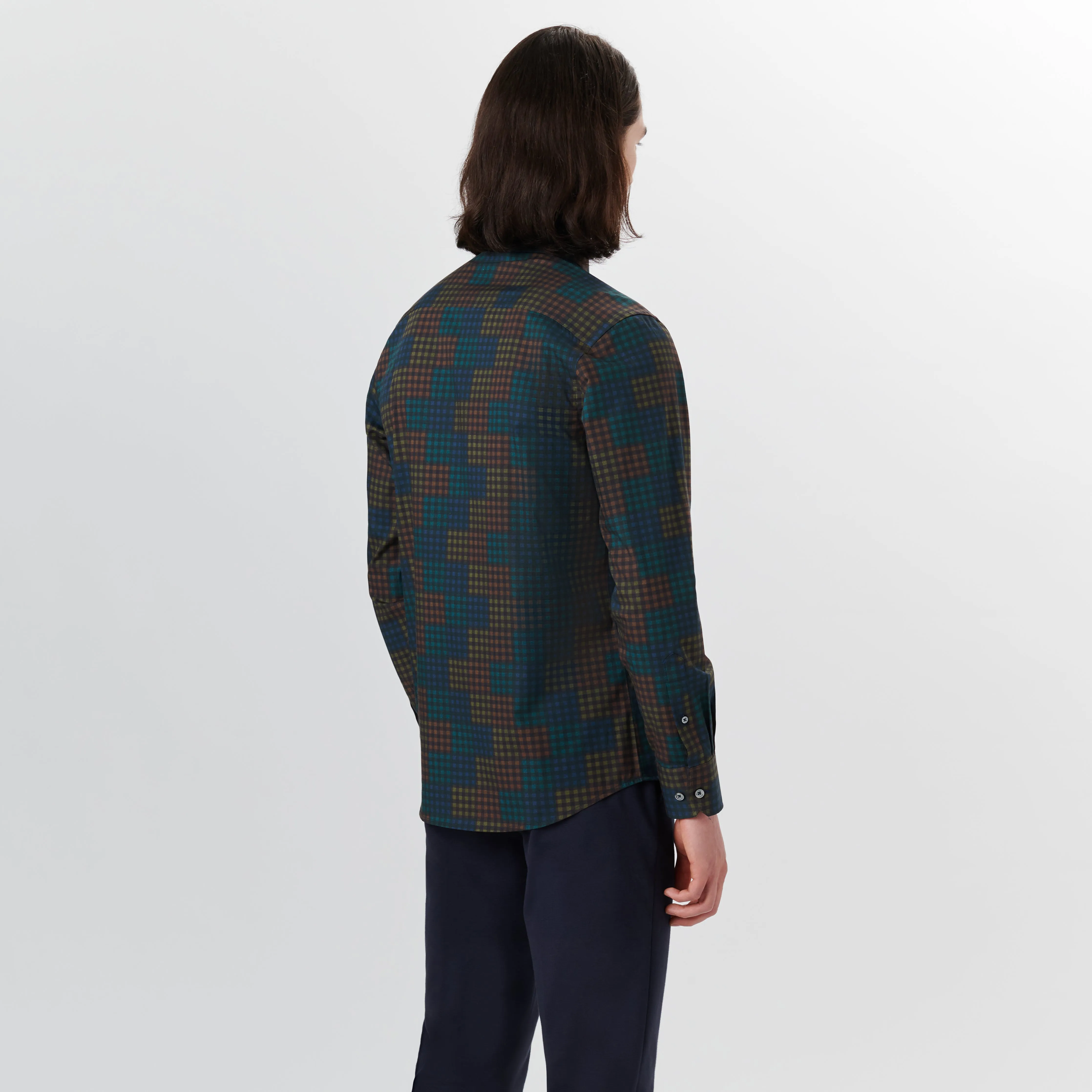 JULIAN Mini Check Shirt sold by Bugatchi product image thumbnail 4