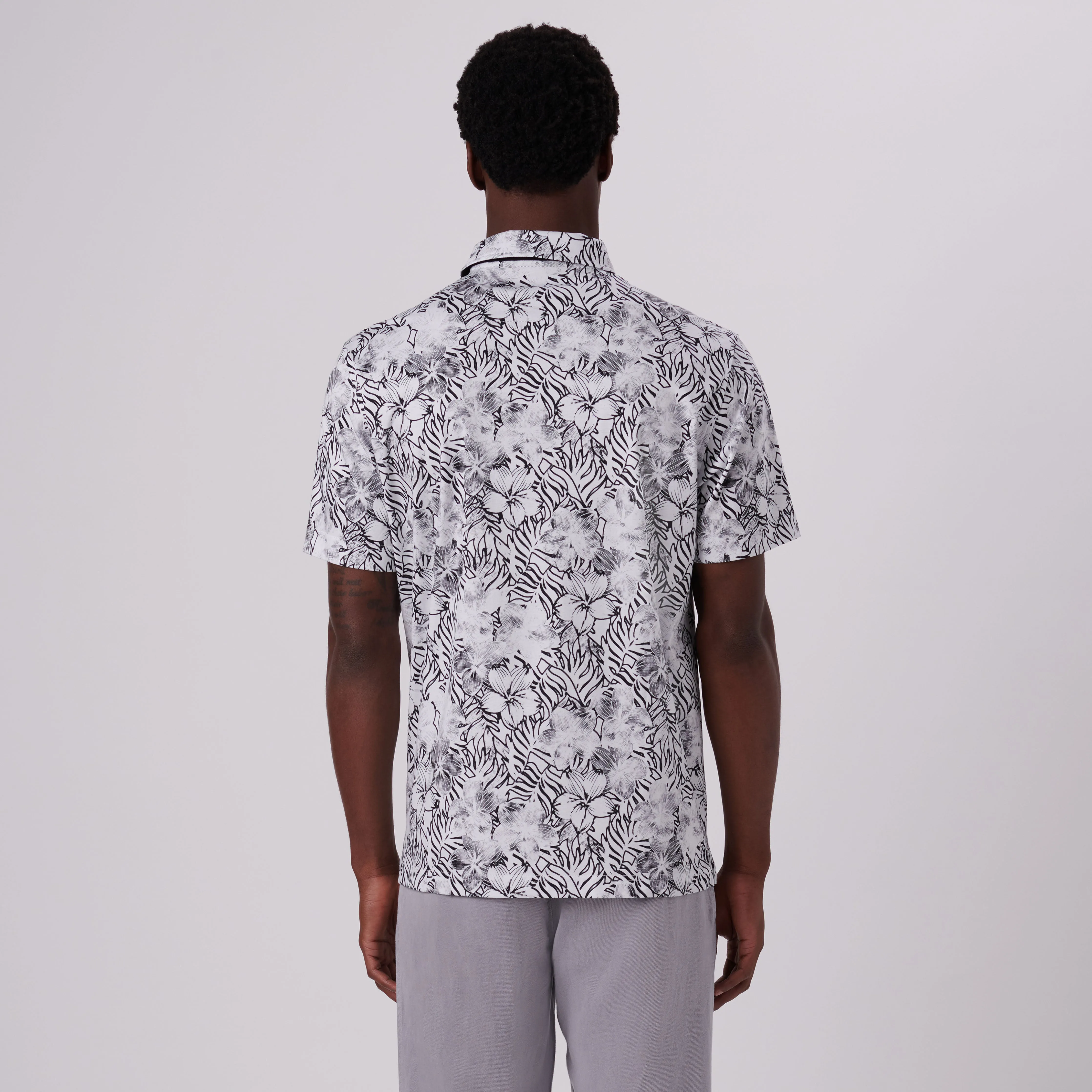 Hendrix Floral Polo Shirt sold by Bugatchi product image thumbnail 4