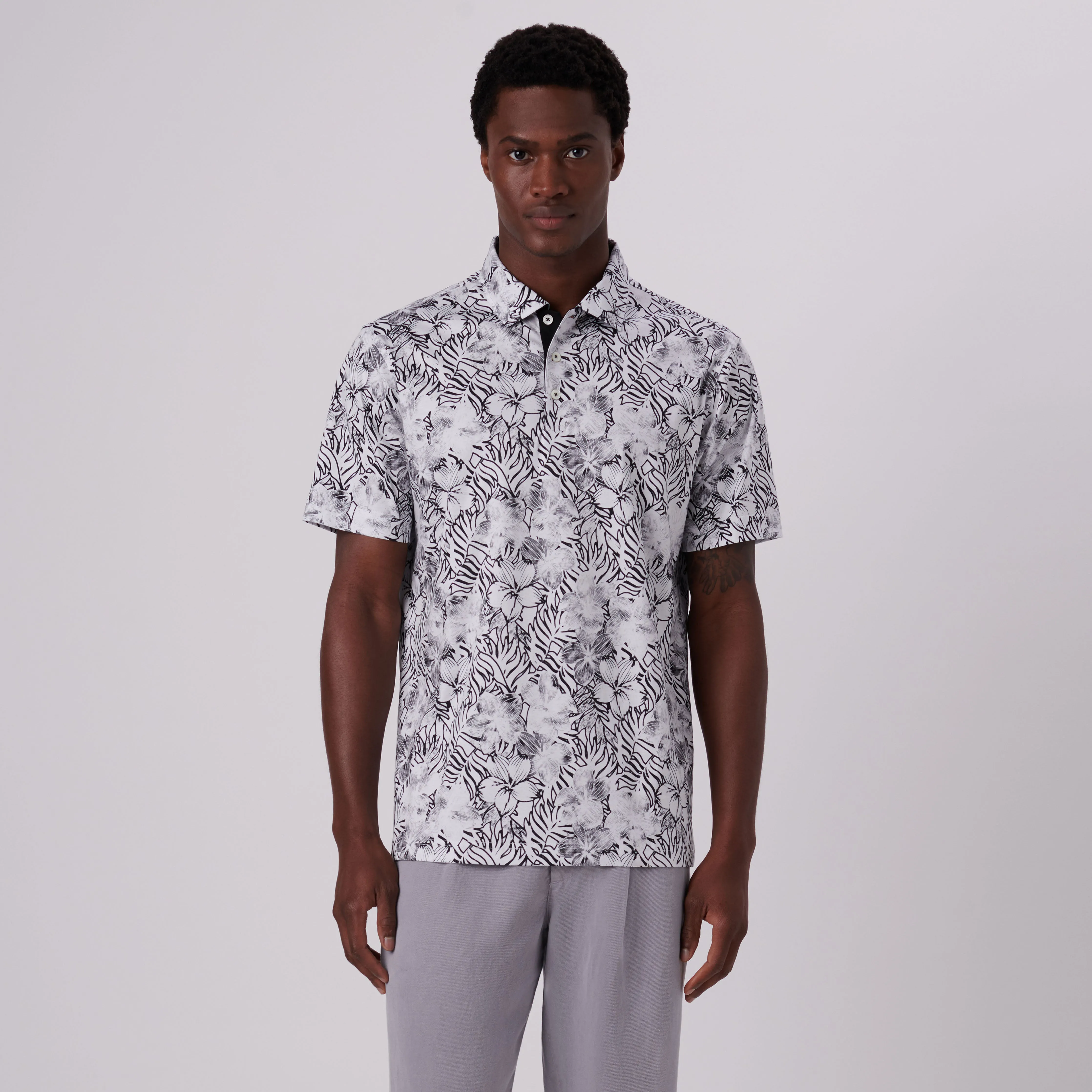 Hendrix Floral Polo Shirt sold by Bugatchi product image thumbnail 2