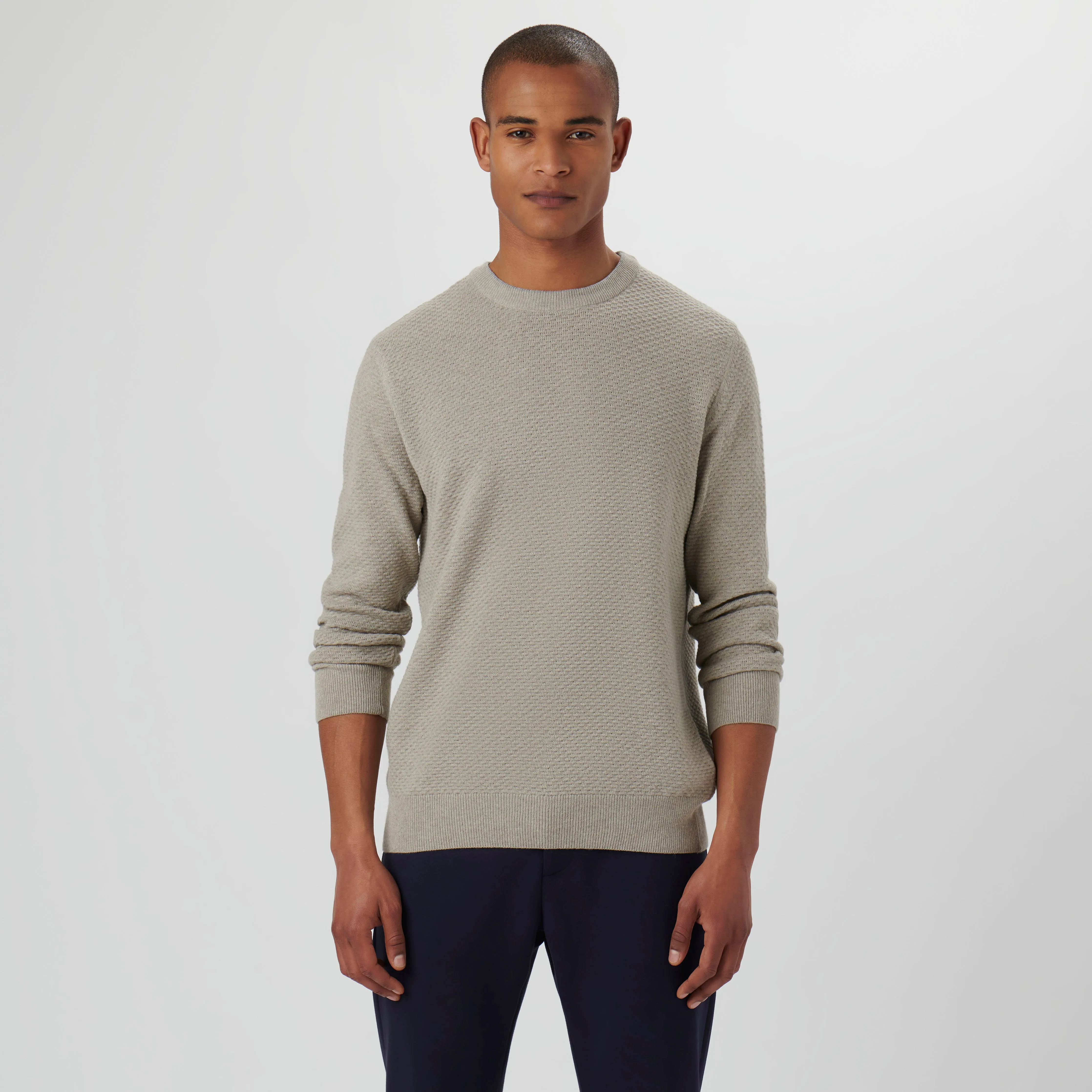Waffle Stitch Crew Neck Sweater sold by Bugatchi product image thumbnail 2