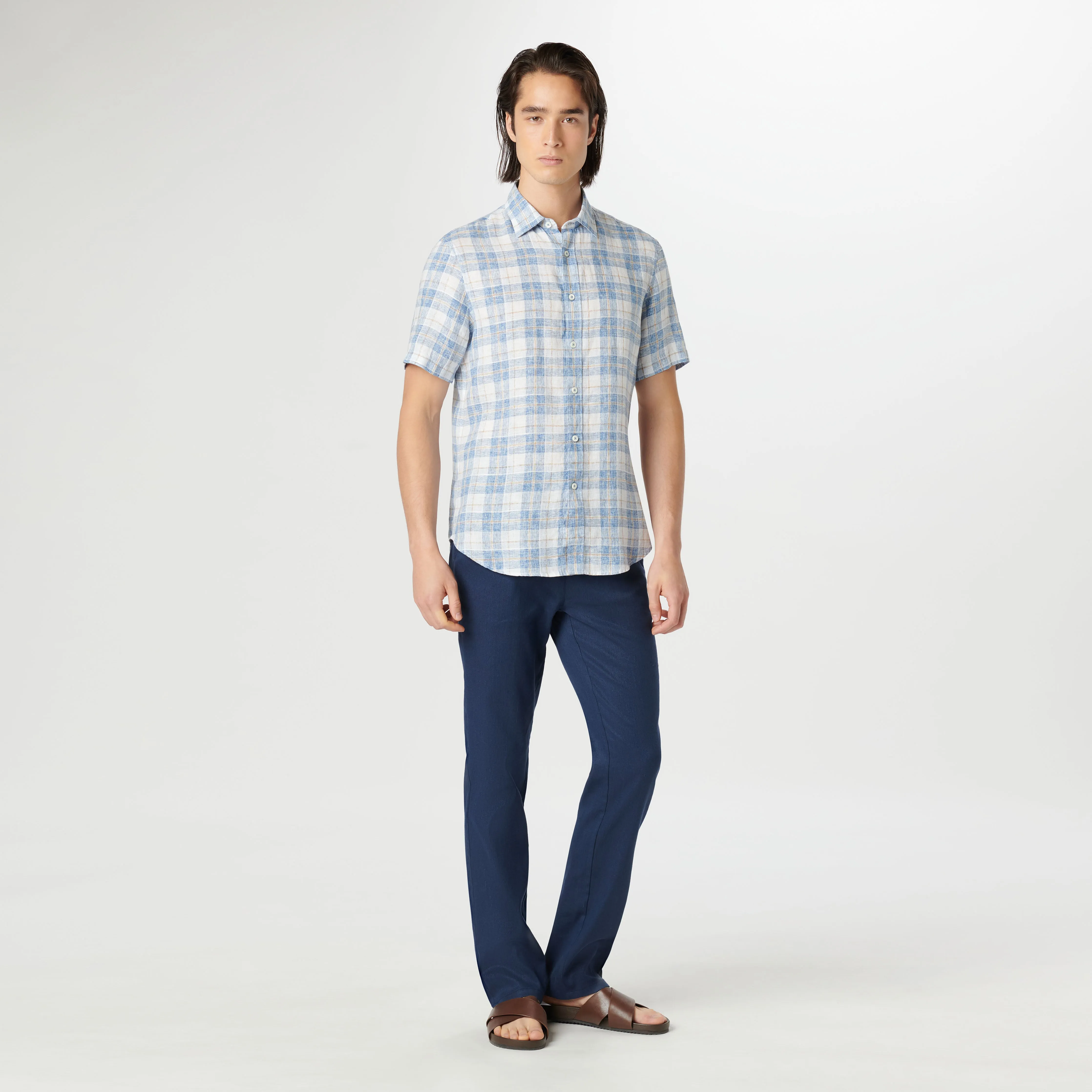 Orson Plaid Short Sleeve Shirt sold by Bugatchi product image thumbnail 5