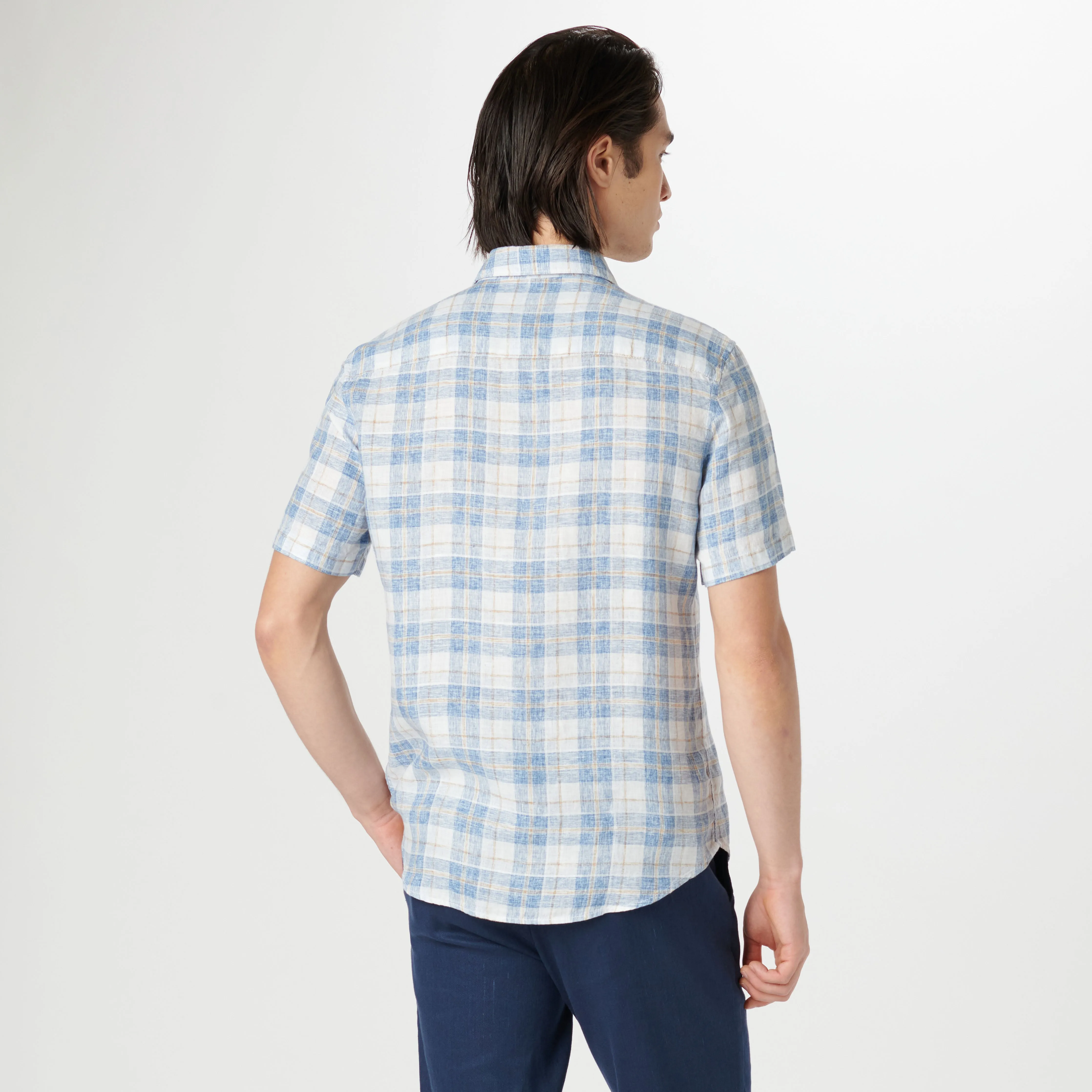 Orson Plaid Short Sleeve Shirt sold by Bugatchi product image thumbnail 4