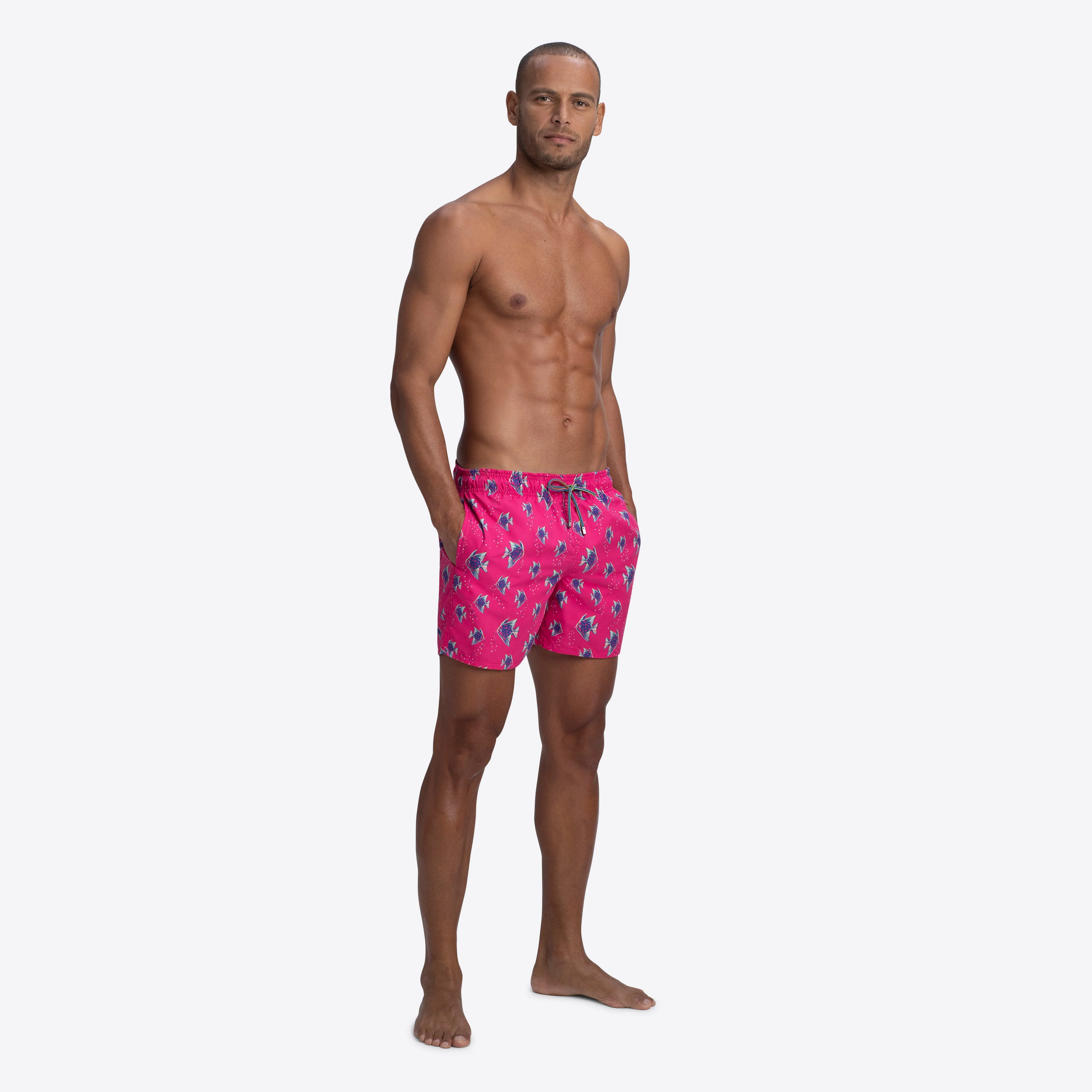 LENOX Fish Print Swim Trunks sold by Bugatchi product image thumbnail 5