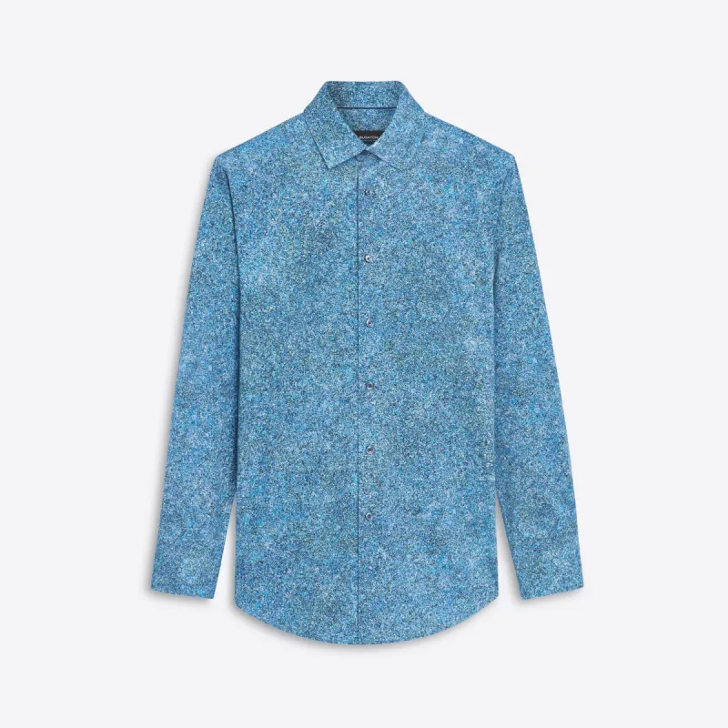 JAMES Marble Print OoohCotton Shirt sold by Bugatchi
