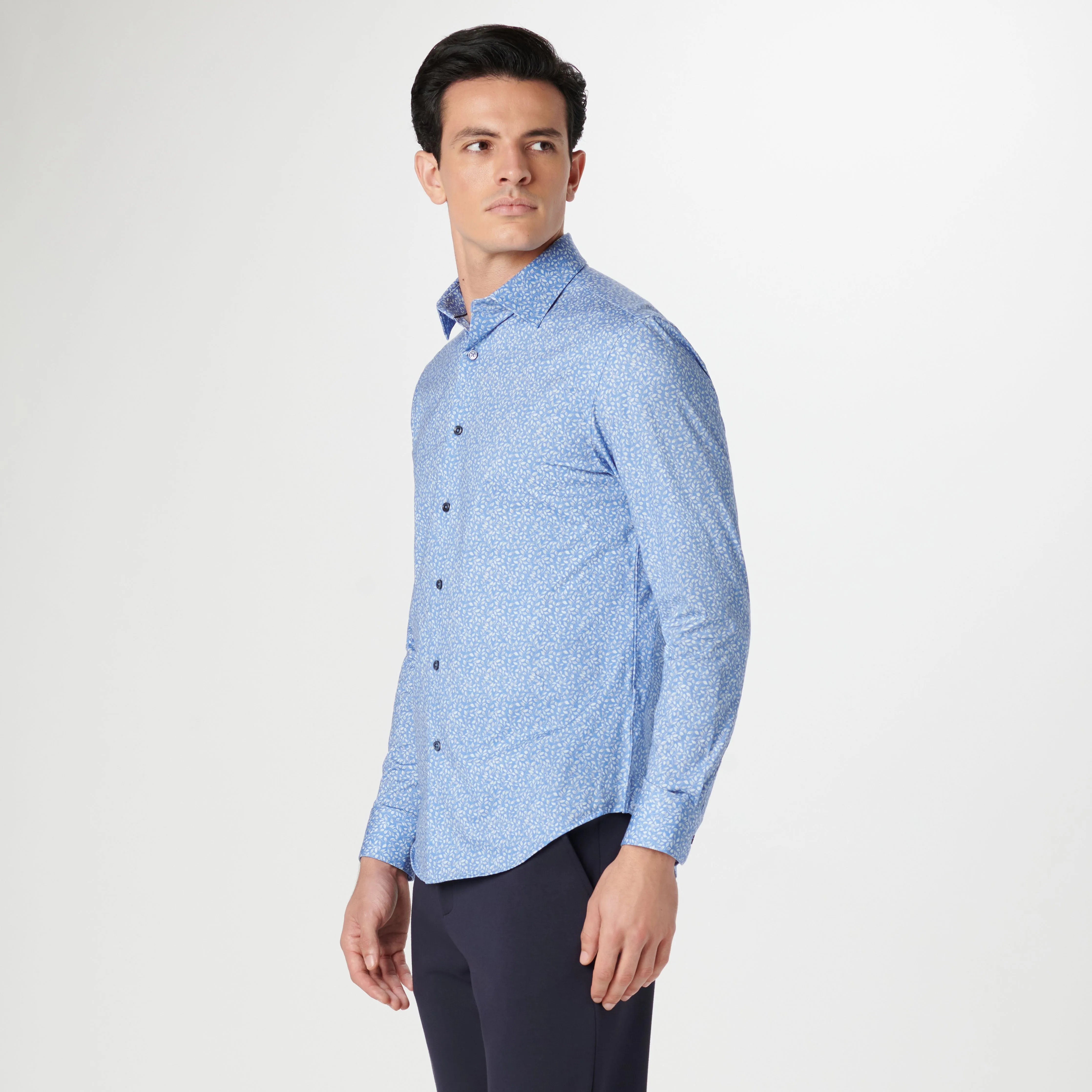 James Leaf Print OoohCotton Shirt sold by Bugatchi product image thumbnail 3