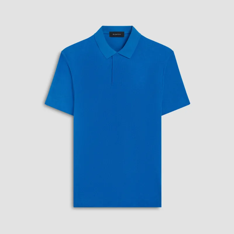 Towelling French Terry Johnny Collar Polo sold by Bugatchi