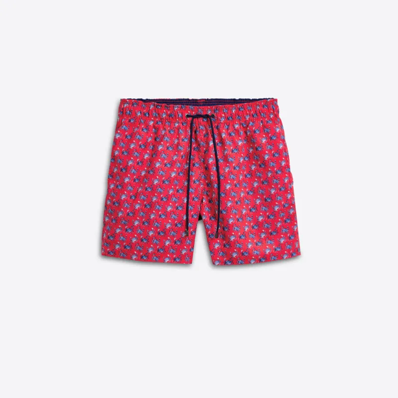 LENOX Crab Print Swim Trunks made by Bugatchi