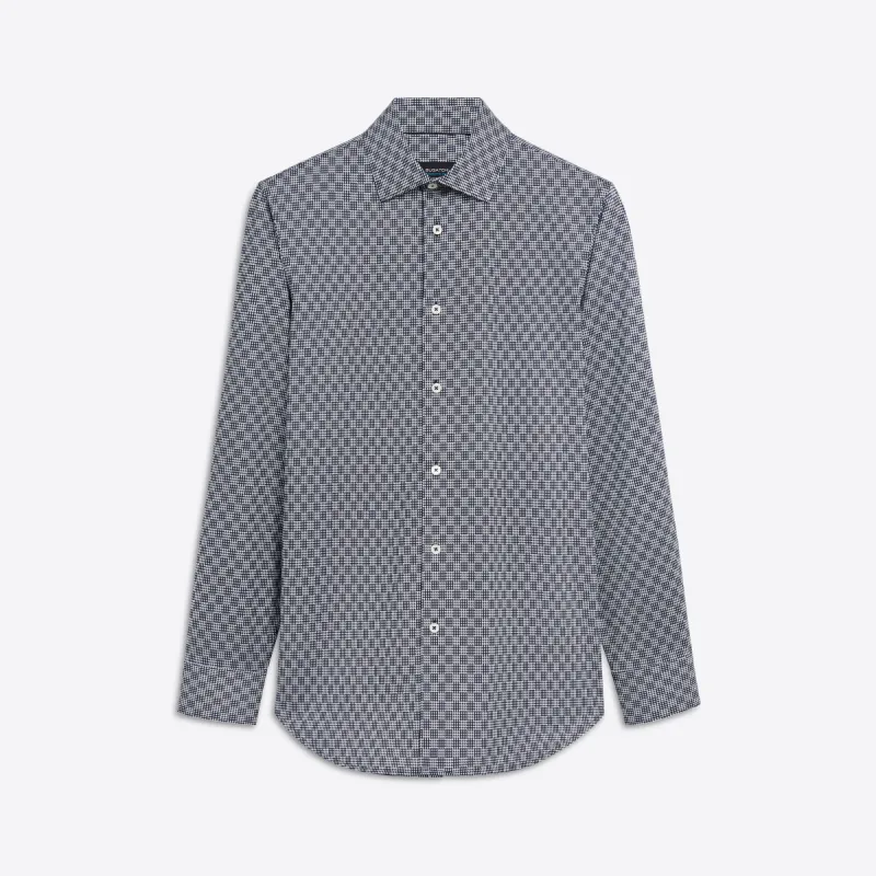 JAMES Mixed Check OoohCotton Shirt sold by Bugatchi