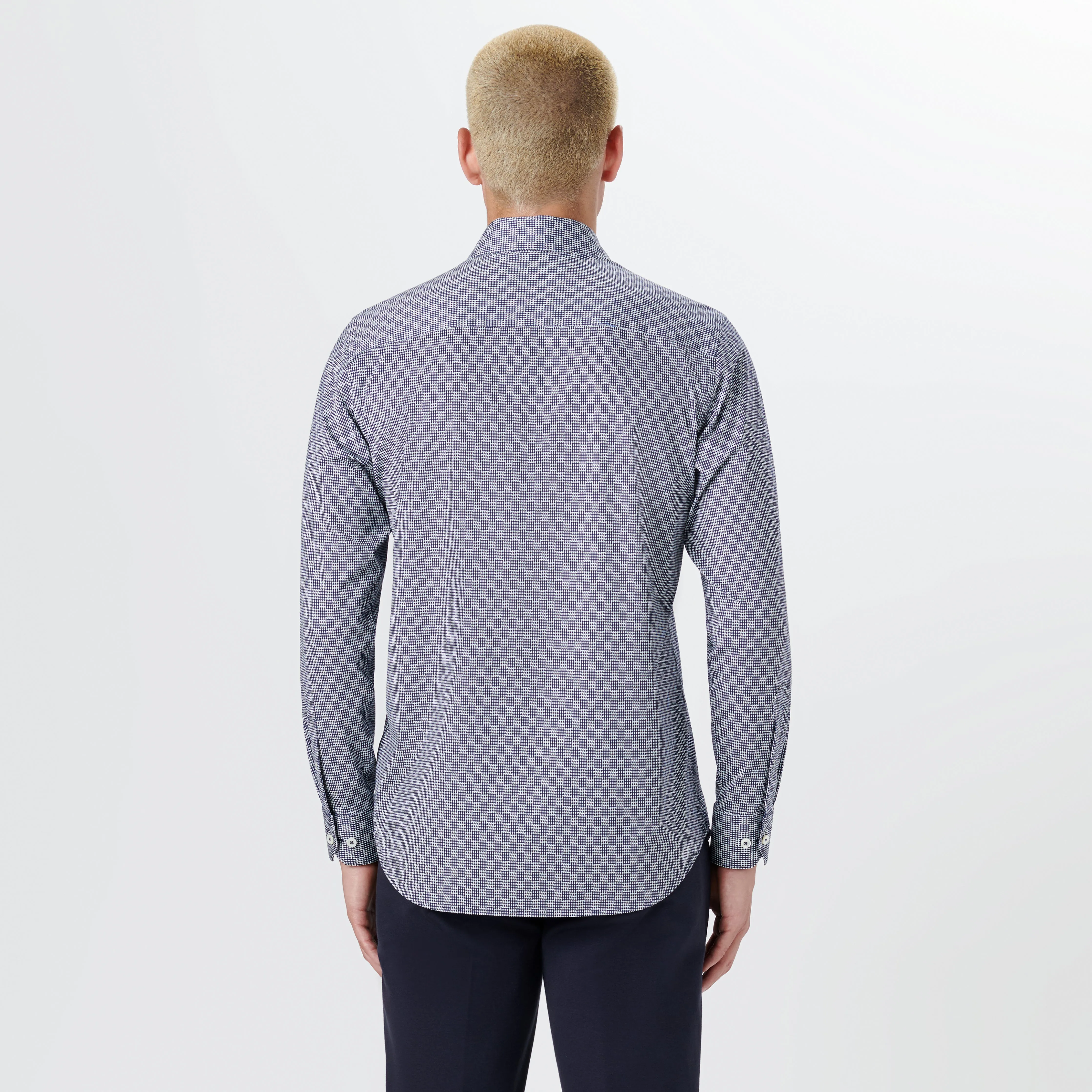 JAMES Mixed Check OoohCotton Shirt sold by Bugatchi product image thumbnail 4