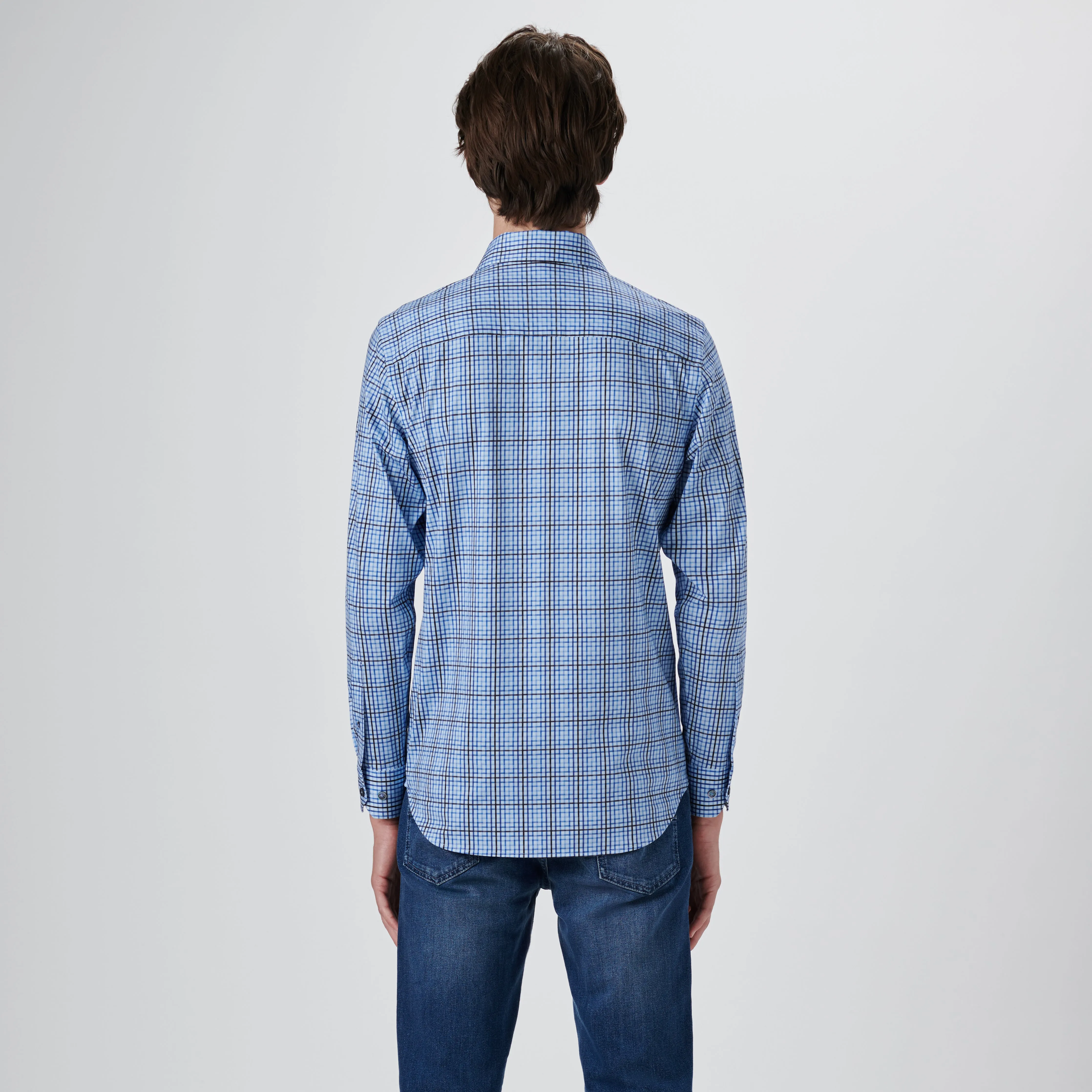 JAMES Checkered OoohCotton Shirt sold by Bugatchi product image thumbnail 4