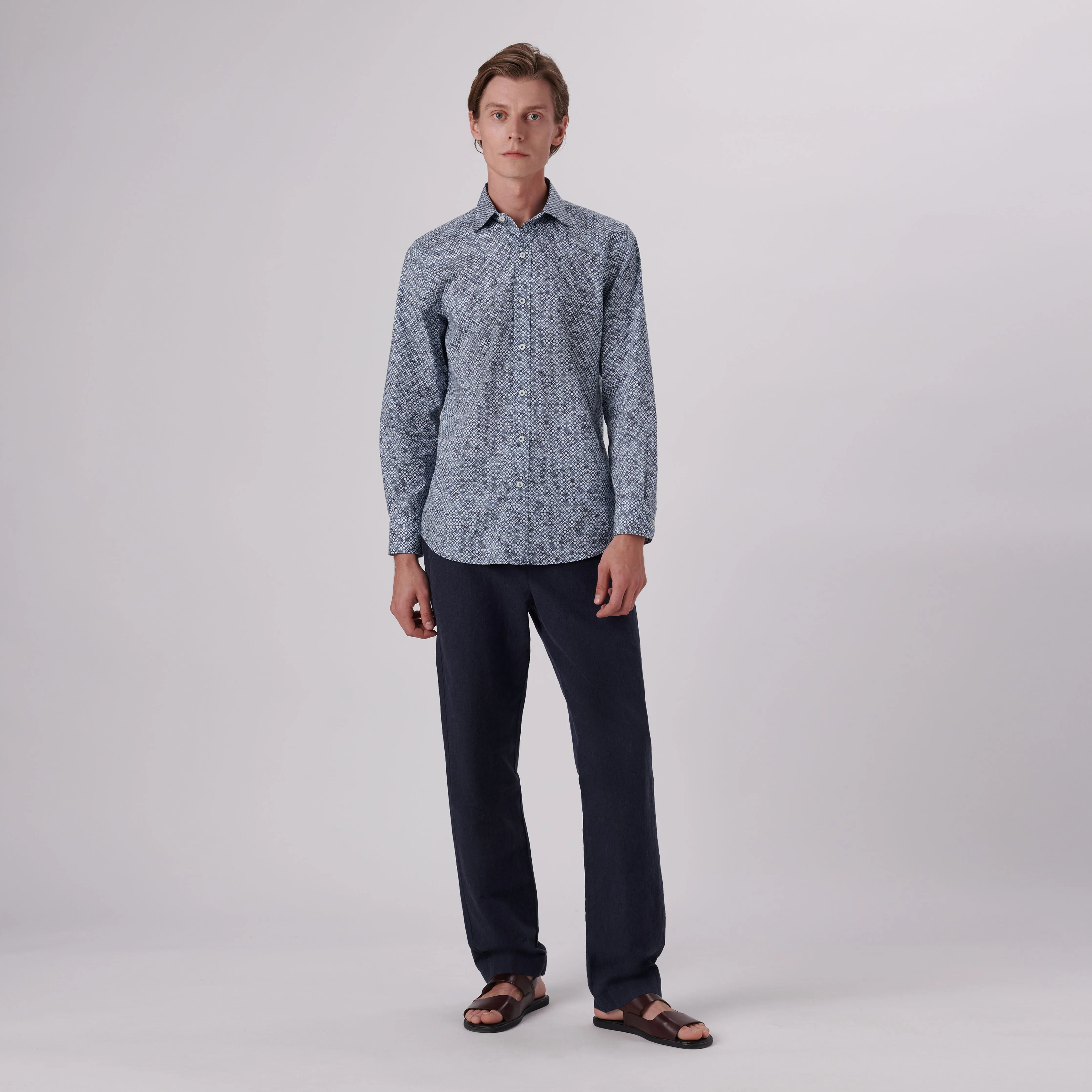 Axel Geometric Print Shirt sold by Bugatchi product image thumbnail 5