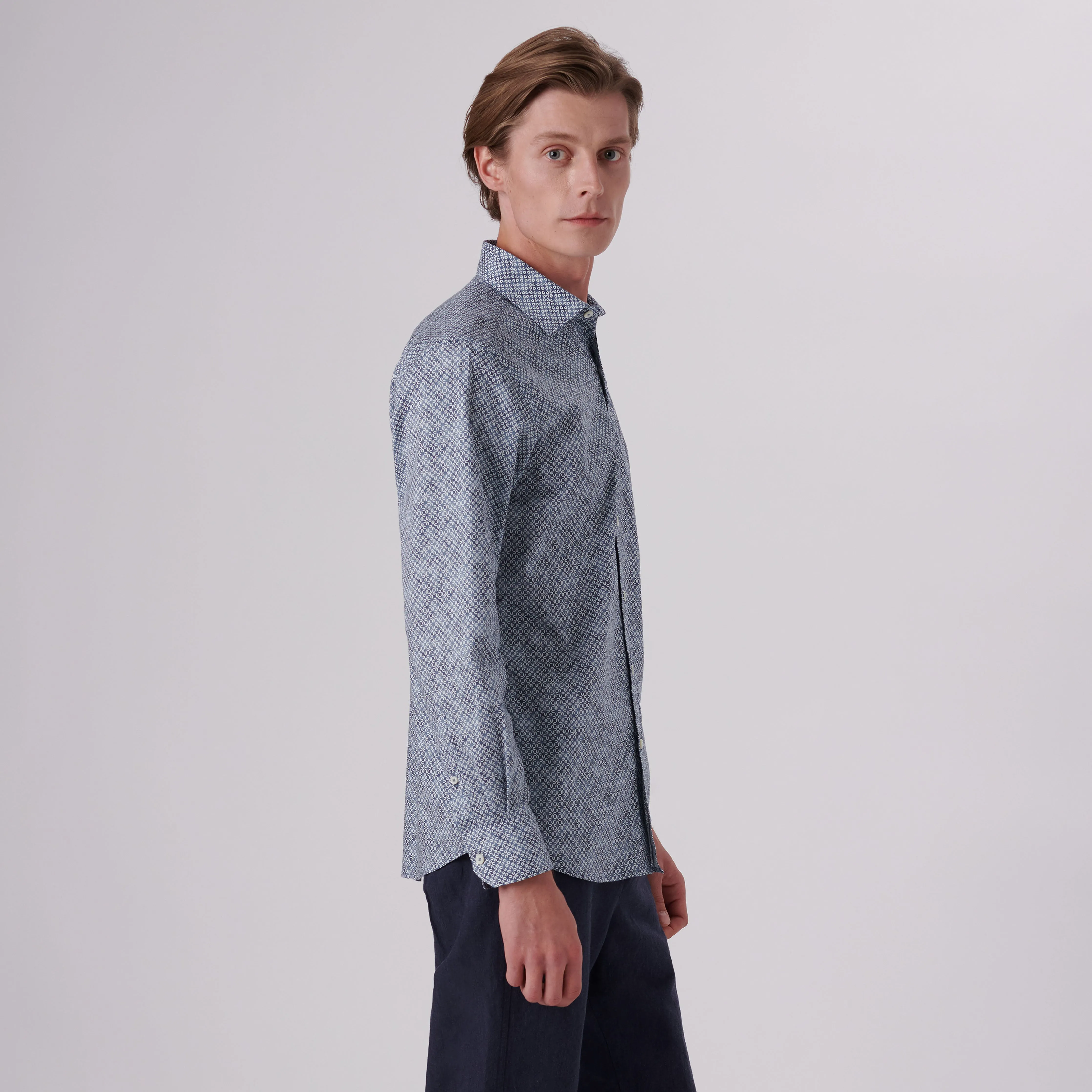 Axel Geometric Print Shirt sold by Bugatchi product image thumbnail 3