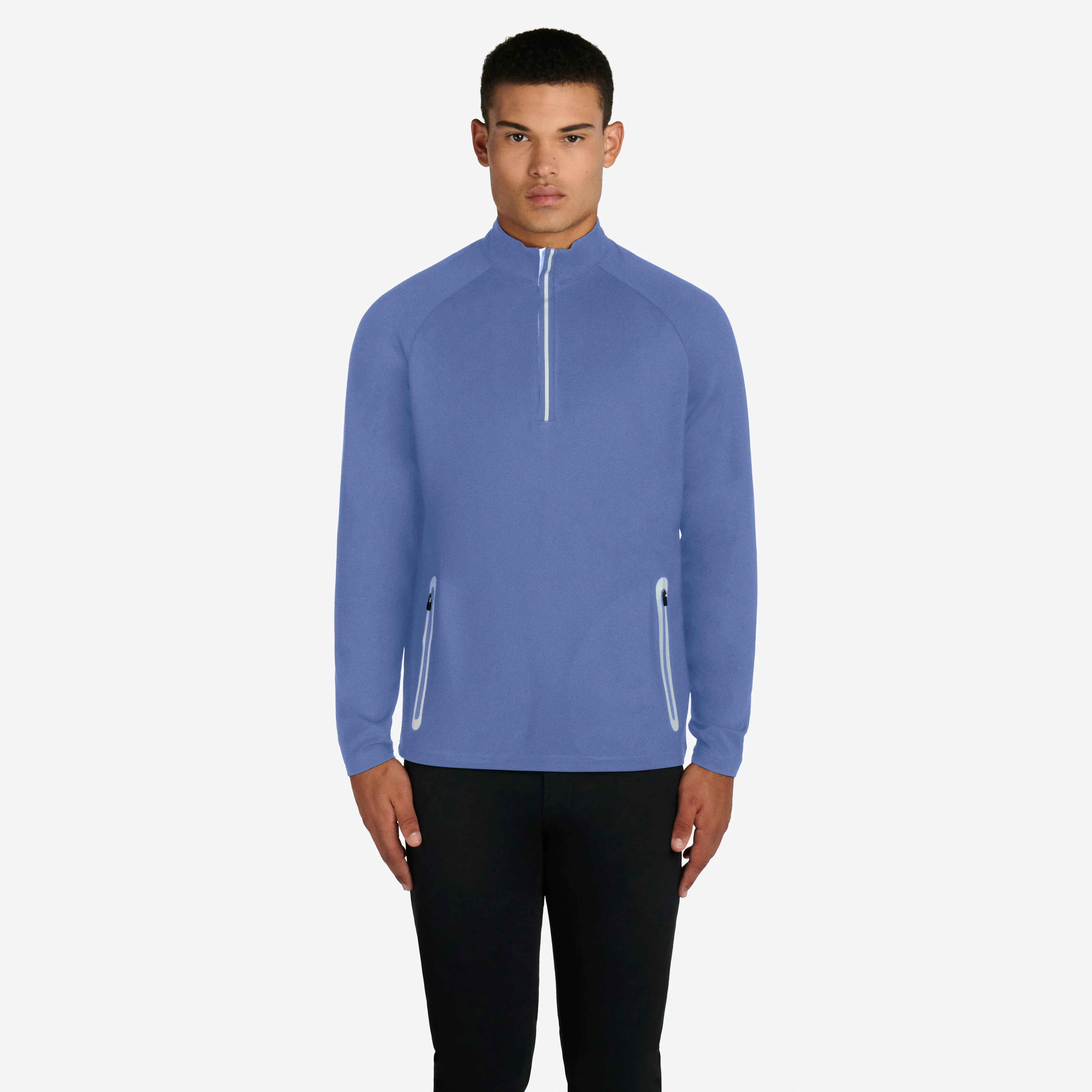 Solid Quarter Zip Mock Neck Pullover sold by Bugatchi product image thumbnail 2