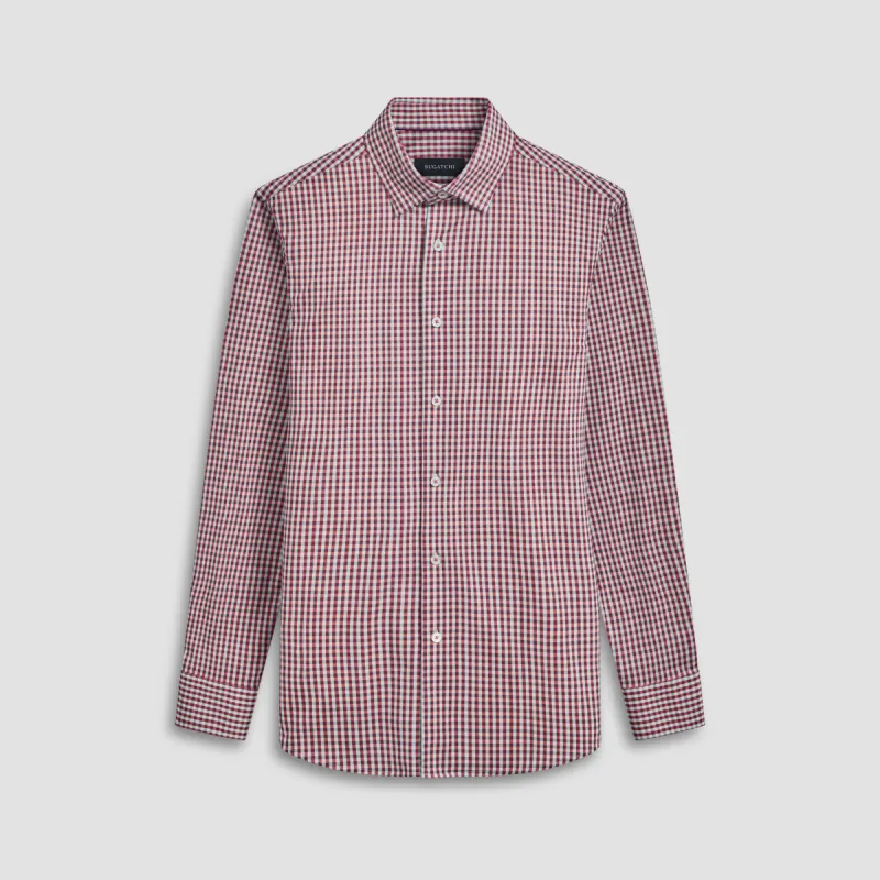 Jules Gingham Check OoohCotton Shirt sold by Bugatchi