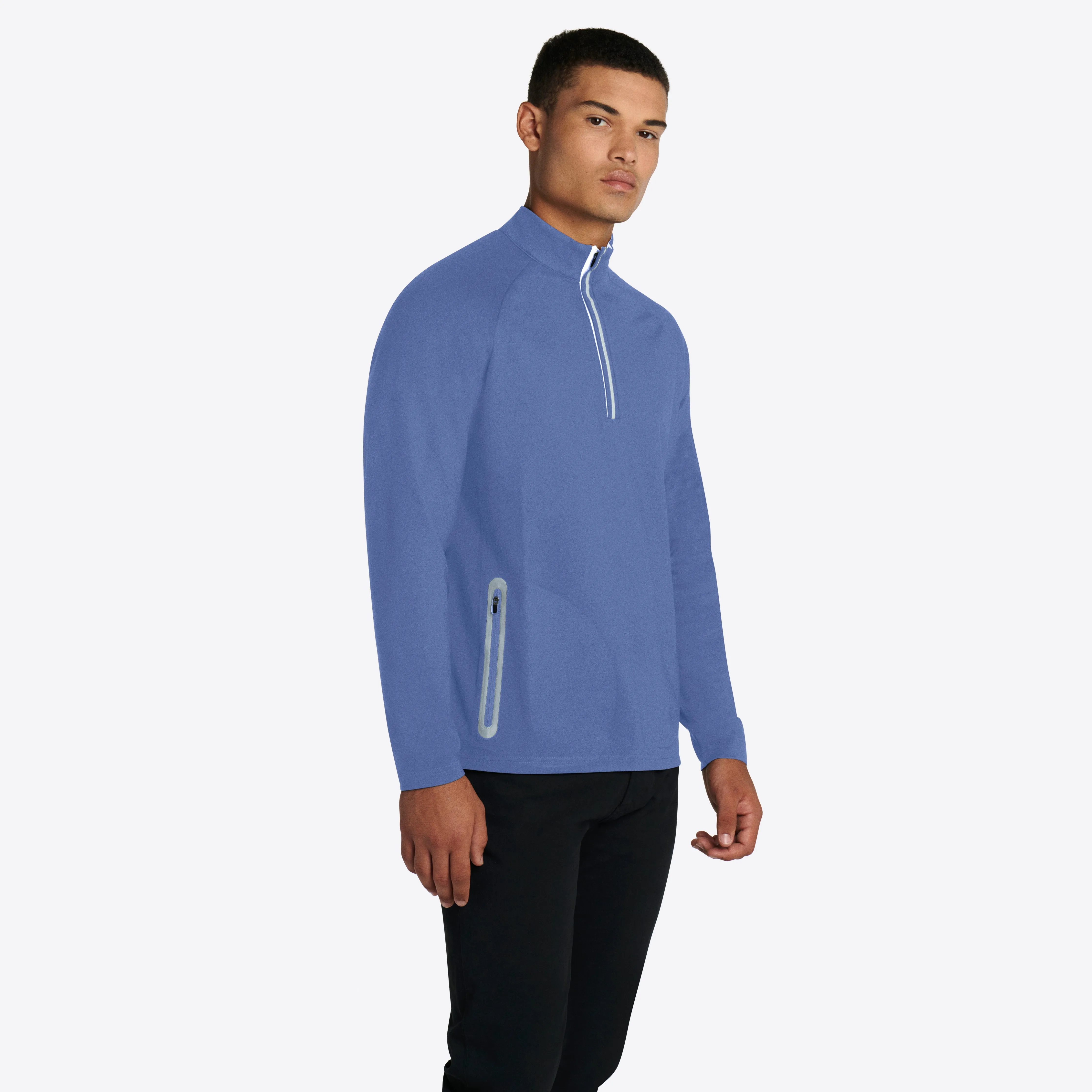 Solid Quarter Zip Mock Neck Pullover sold by Bugatchi product image thumbnail 3