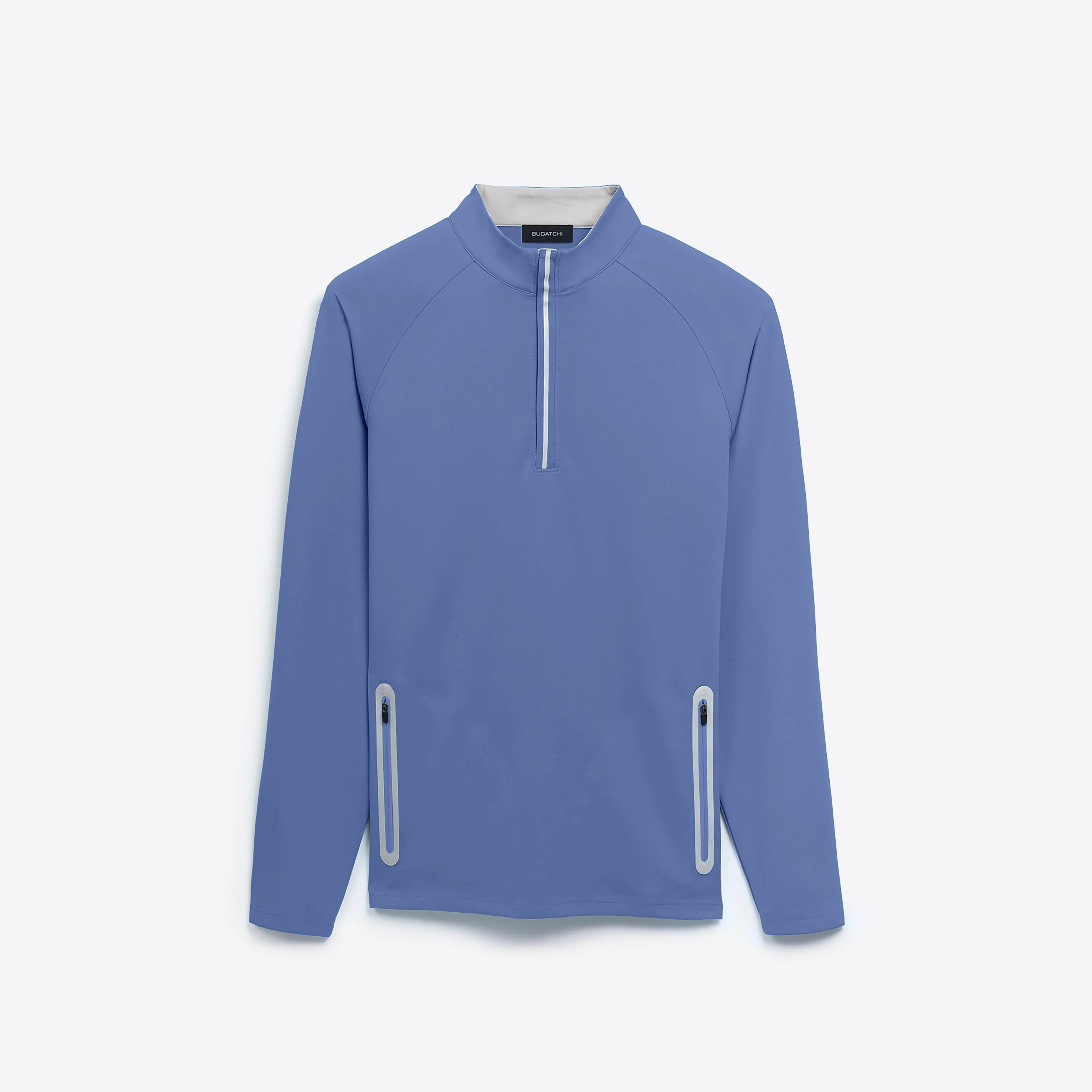 Solid Quarter Zip Mock Neck Pullover sold by Bugatchi
