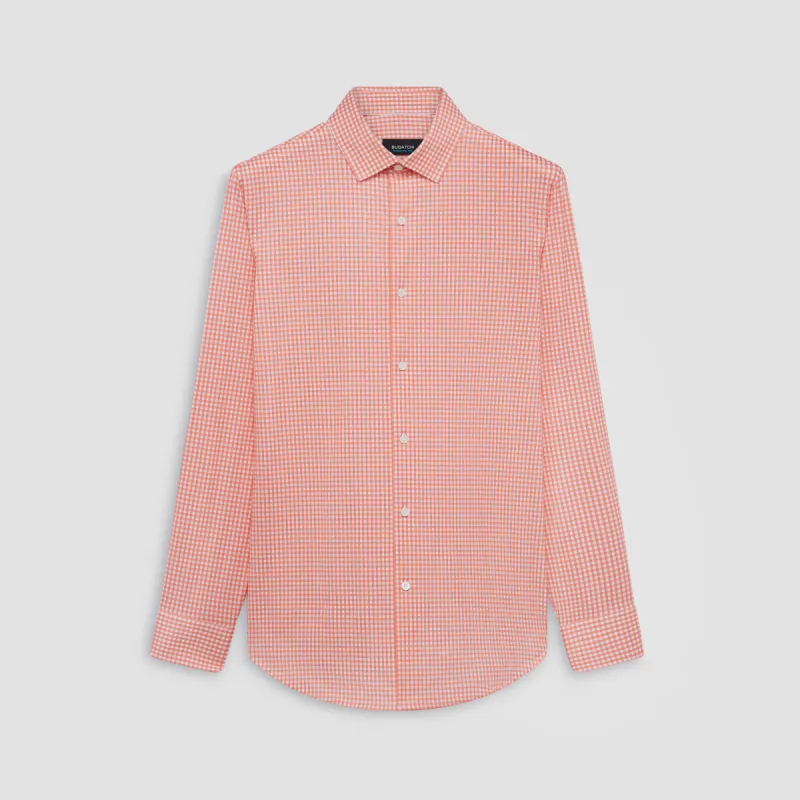 James Gingham Check Print OoohCotton Shirt sold by Bugatchi