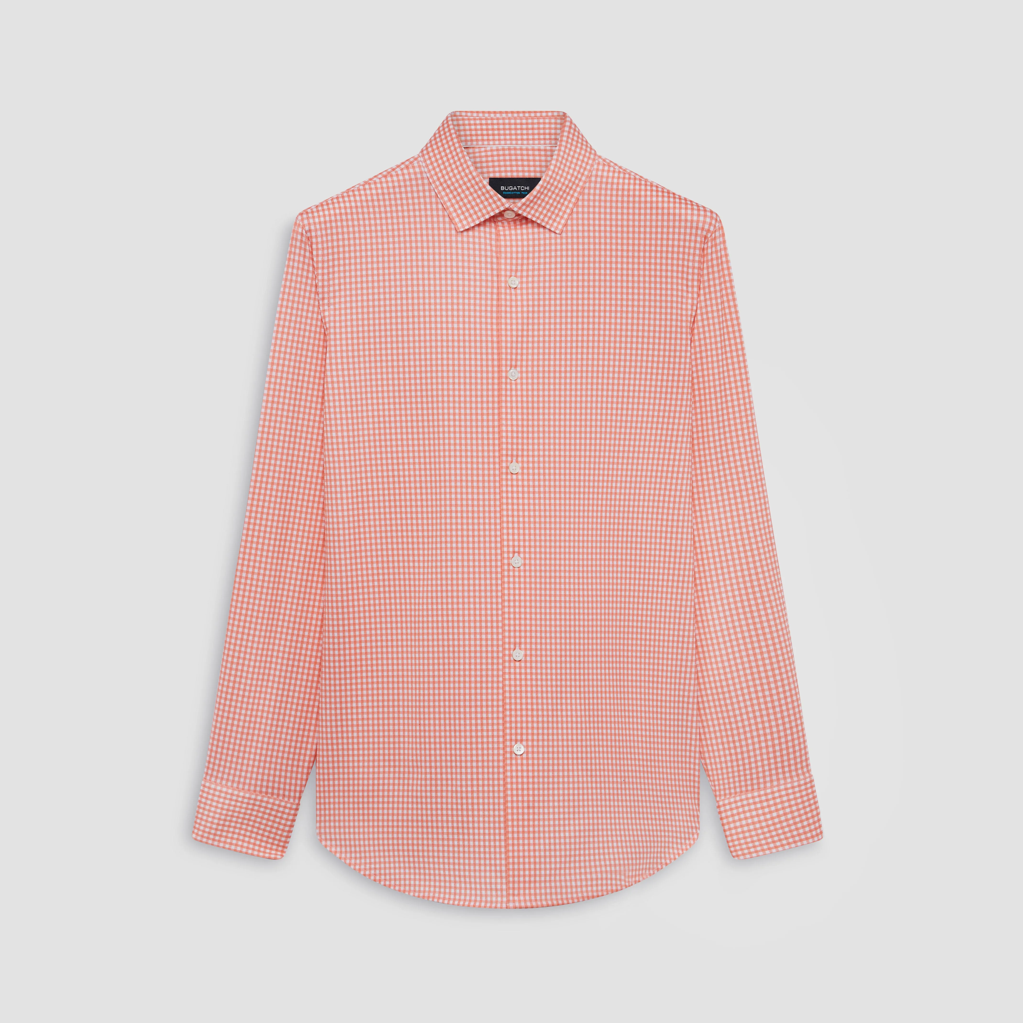 James Gingham Check Print OoohCotton Shirt sold by Bugatchi