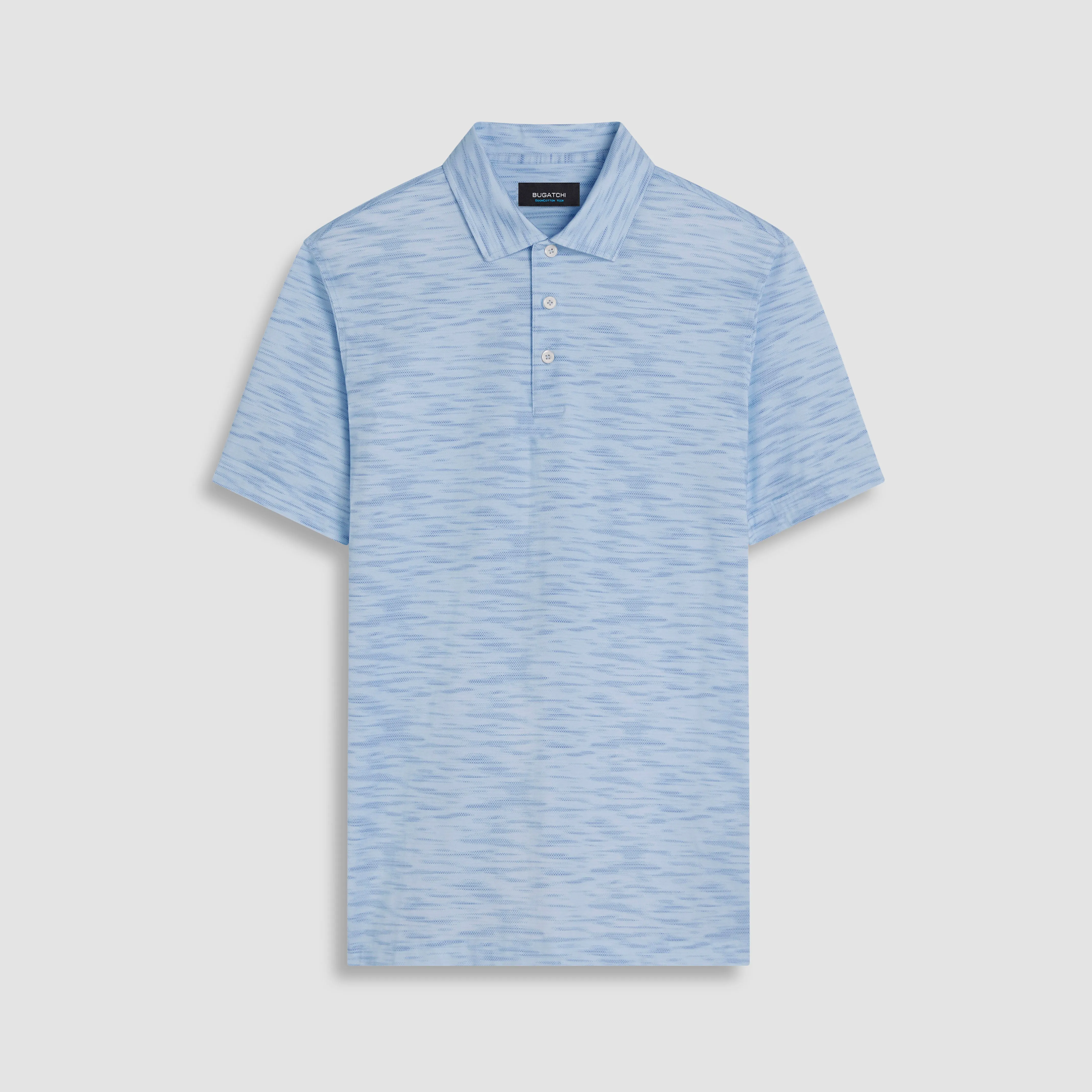 Victor Striated Print OoohCotton Polo sold by Bugatchi