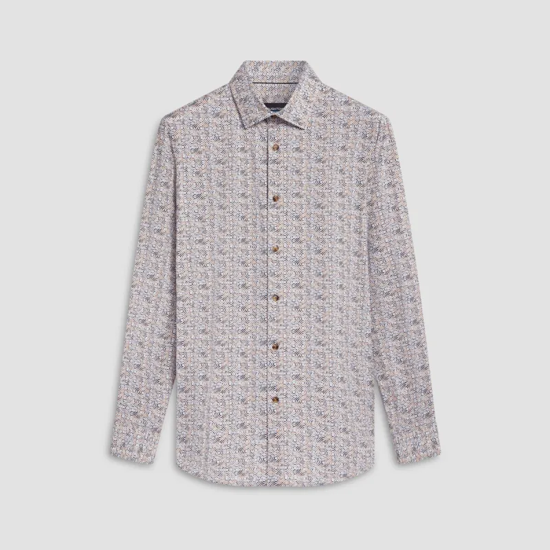 James Mosaic Print OoohCotton Shirt sold by Bugatchi