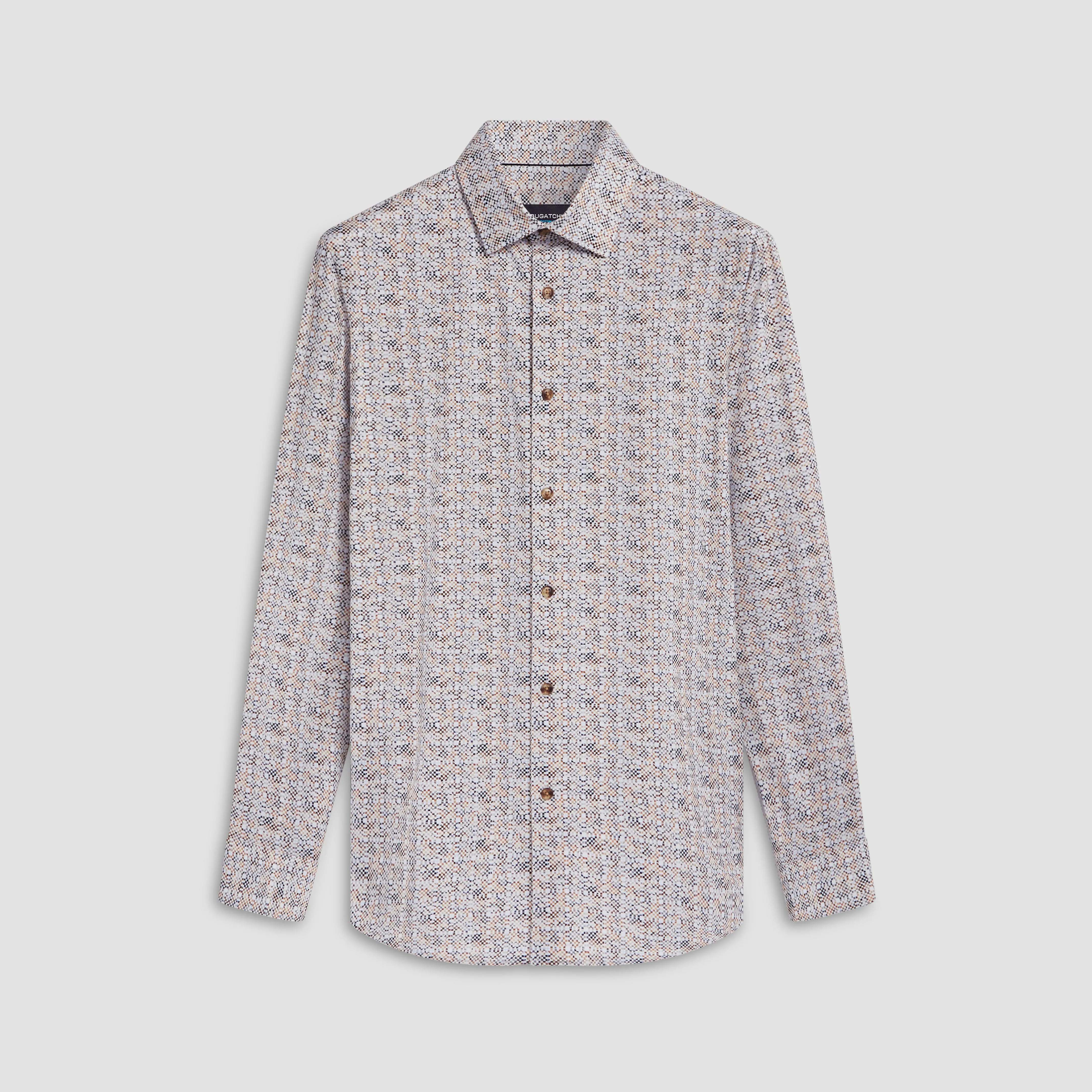 James Mosaic Print OoohCotton Shirt sold by Bugatchi