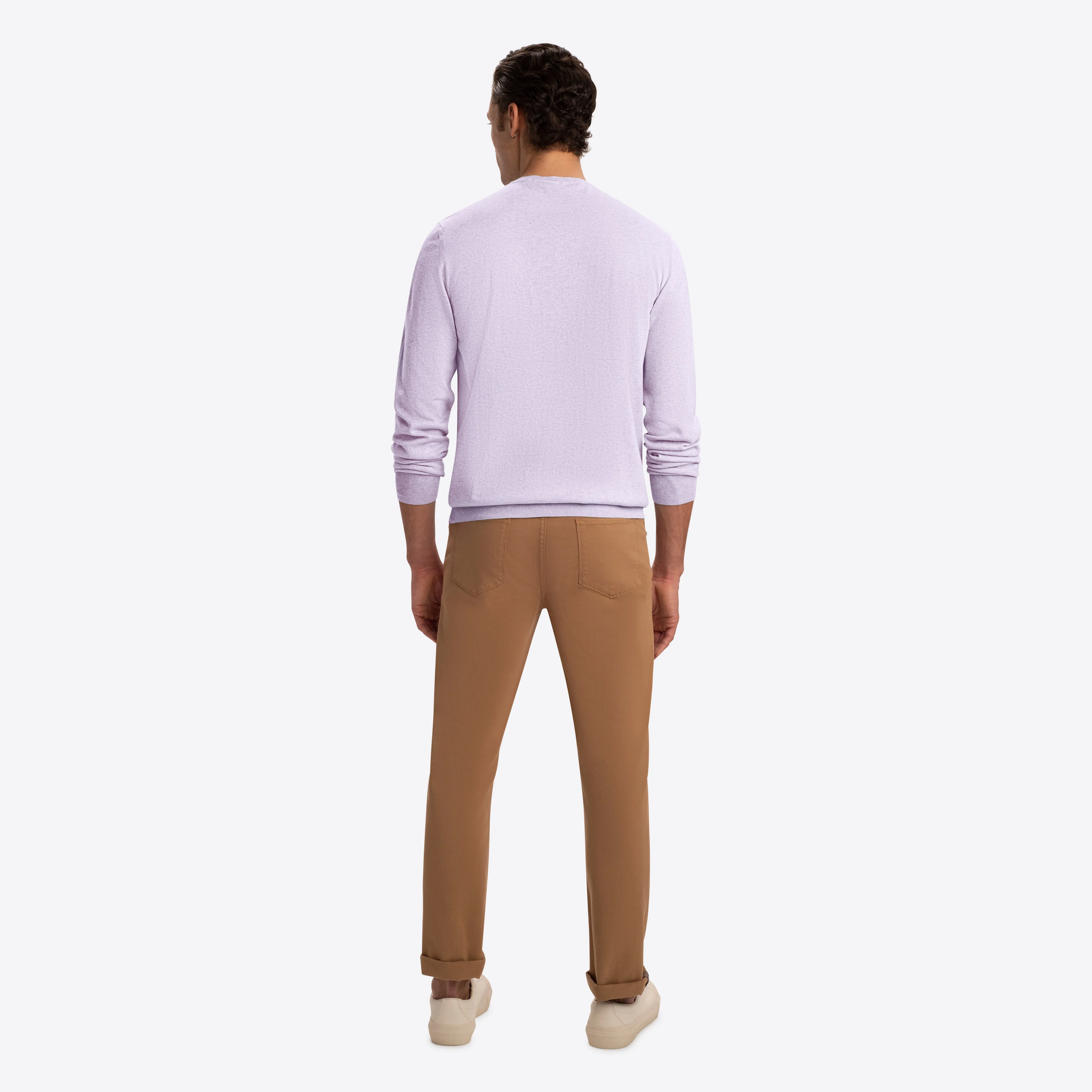 Crew Neck Melange Sweater sold by Bugatchi product image thumbnail 4