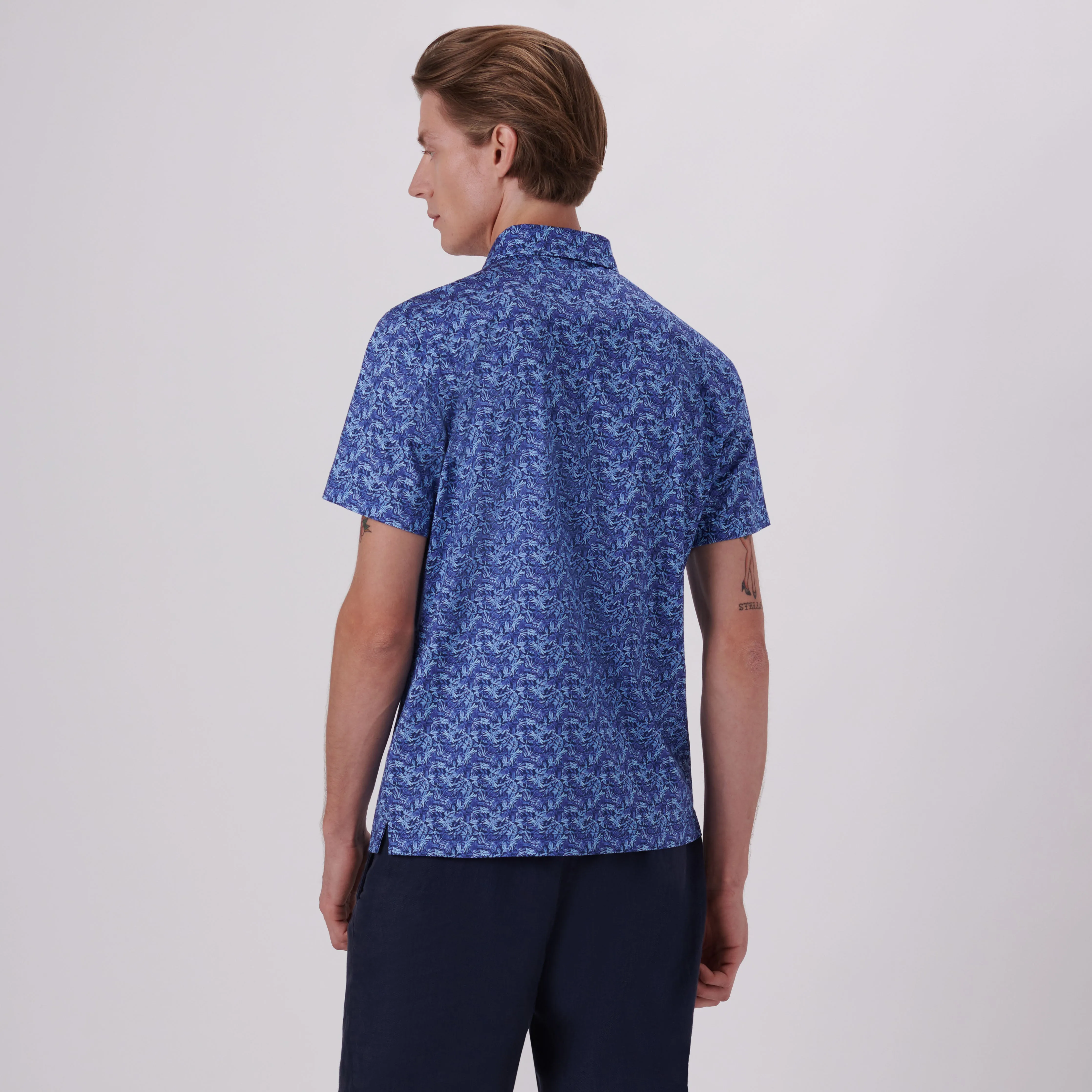 Victor Leaf Print OoohCotton Polo sold by Bugatchi product image thumbnail 4