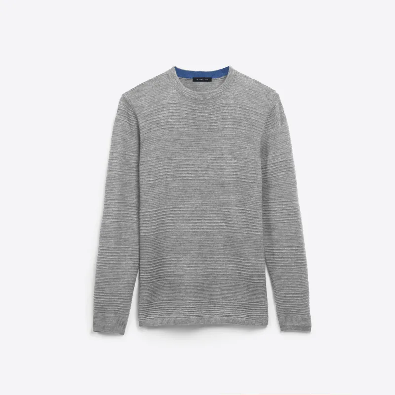 Tonal Block-Rib Crew Neck Sweater sold by Bugatchi