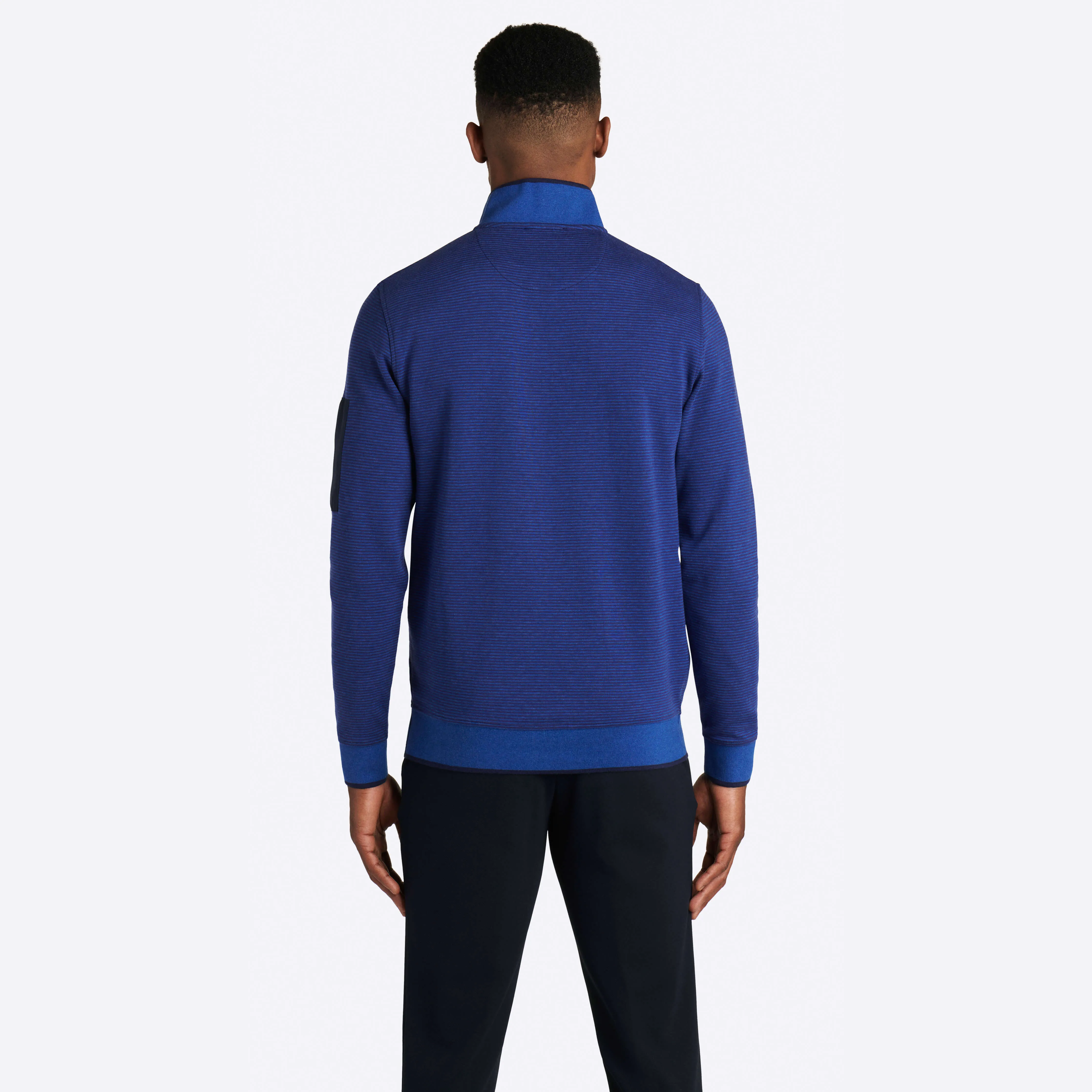 Striped Quarter Zip Mock Neck Pullover sold by Bugatchi product image thumbnail 5