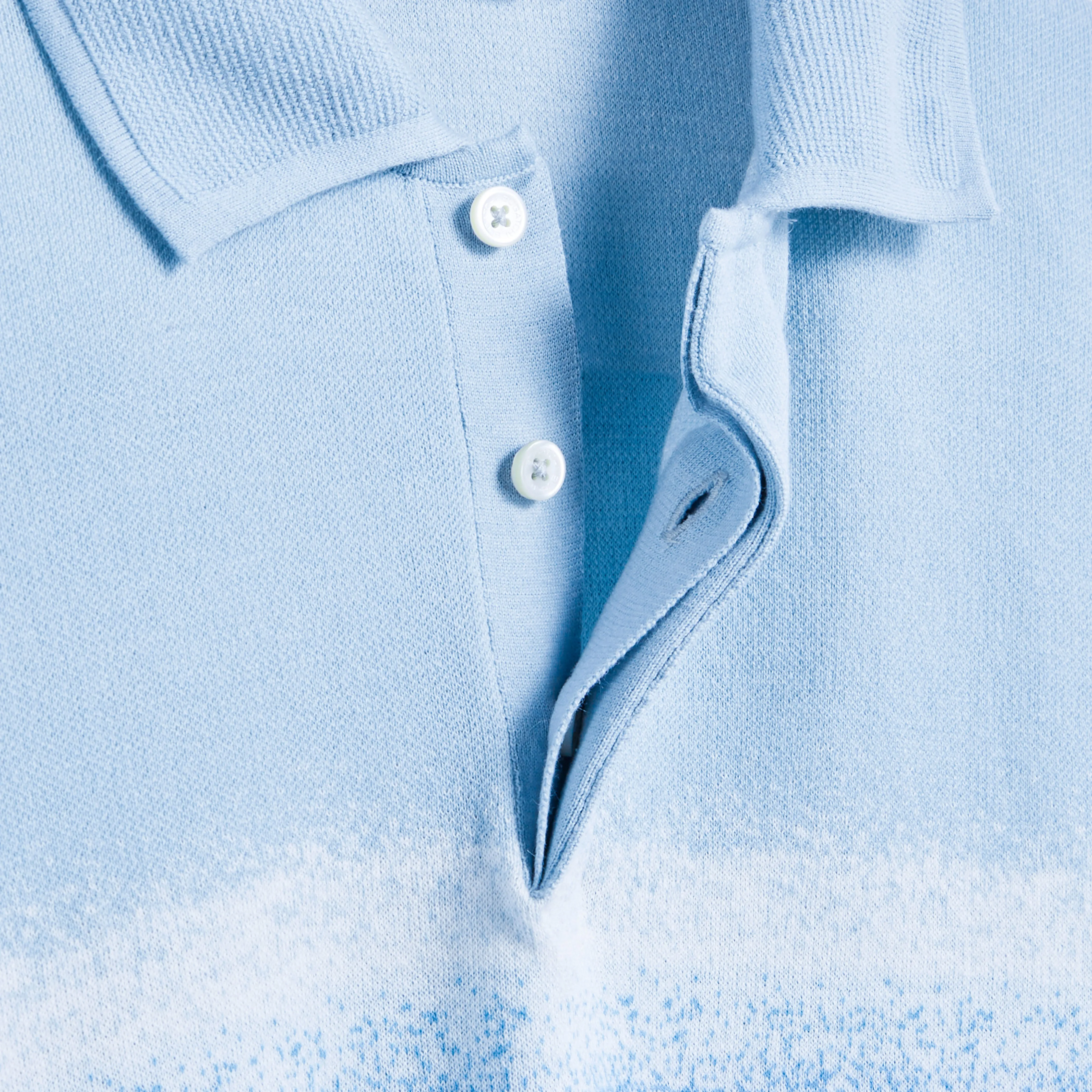 Ombre Stripe Short Sleeve Polo Sweater sold by Bugatchi product image thumbnail 2