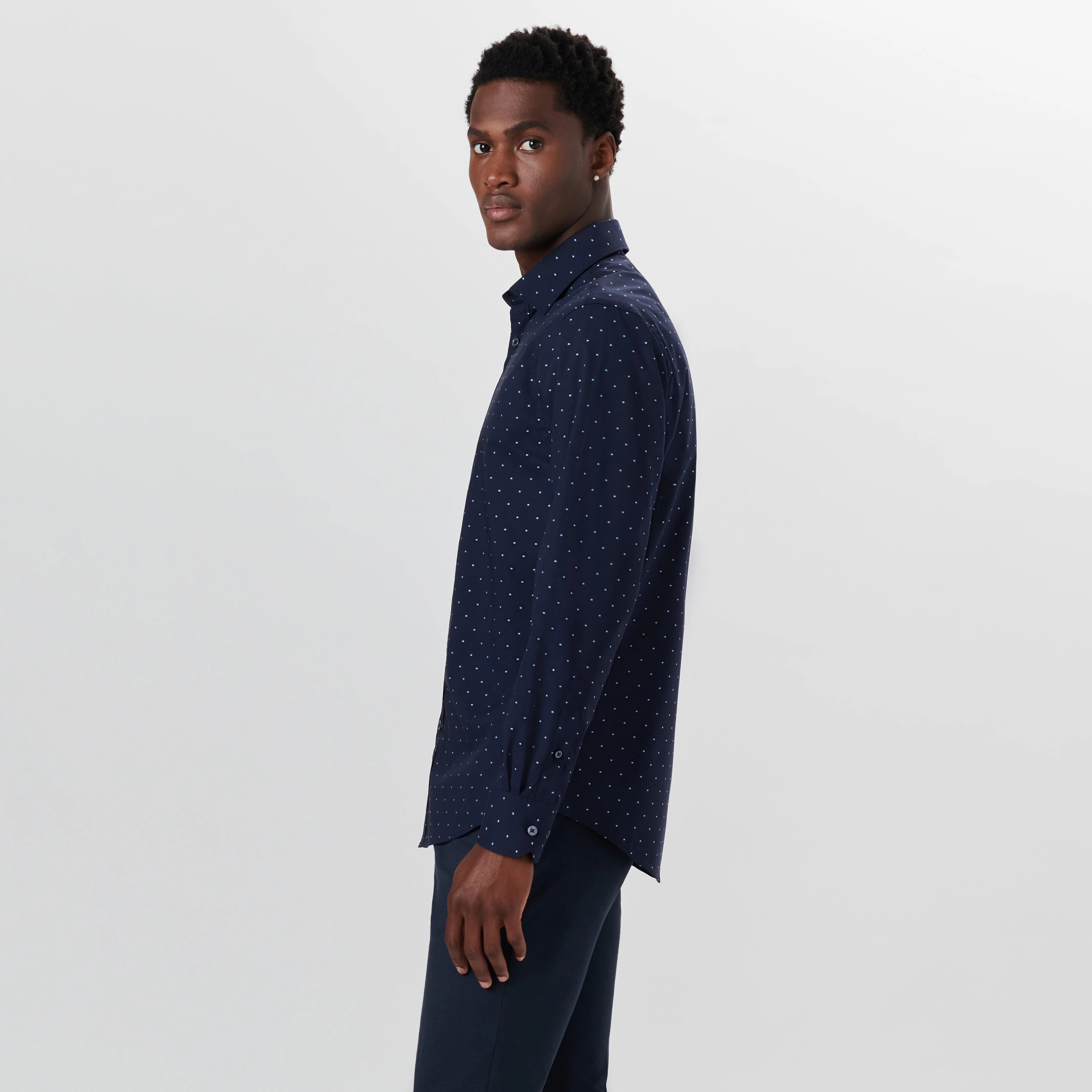 JULIAN Pin Check Shirt sold by Bugatchi product image thumbnail 3