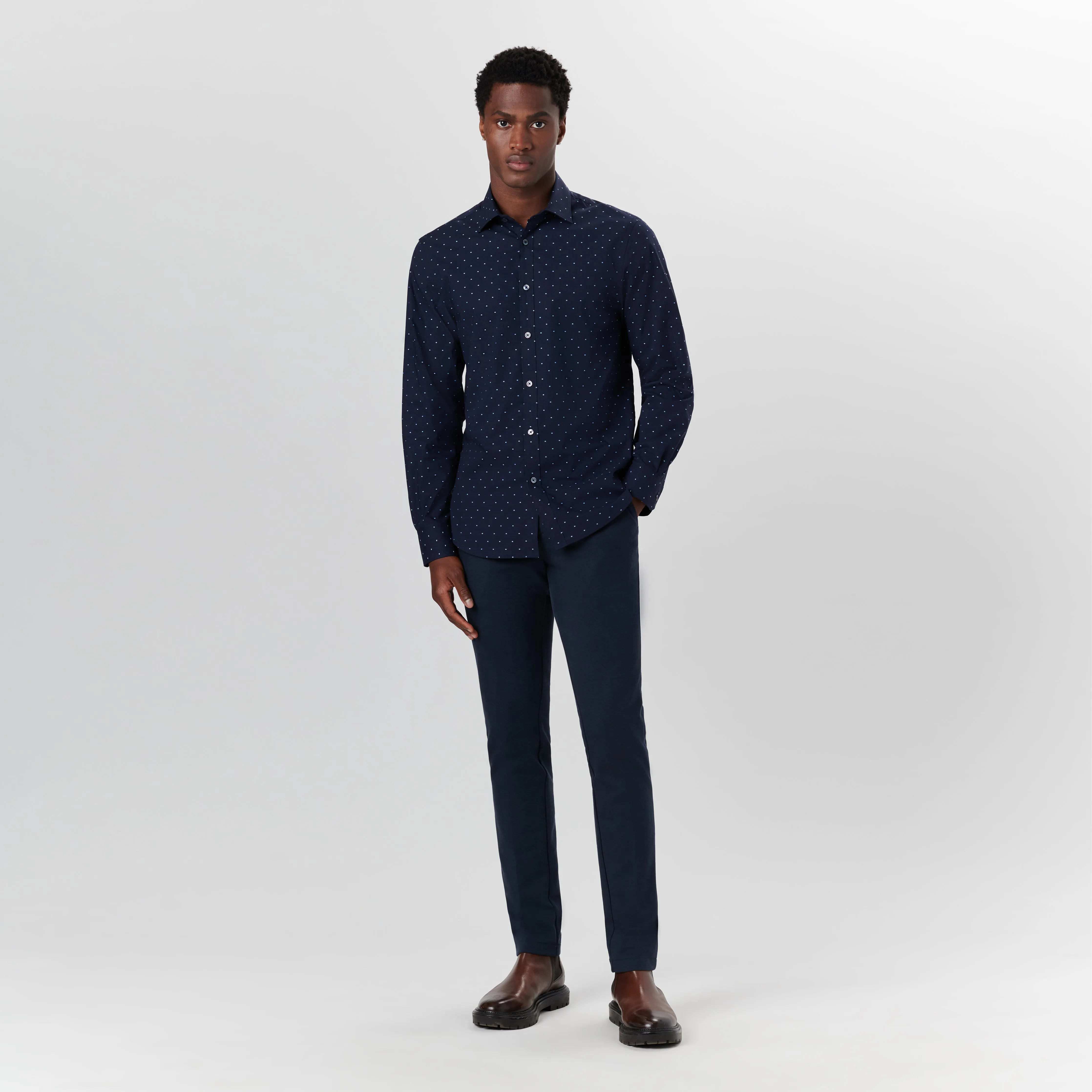 JULIAN Pin Check Shirt sold by Bugatchi product image thumbnail 5