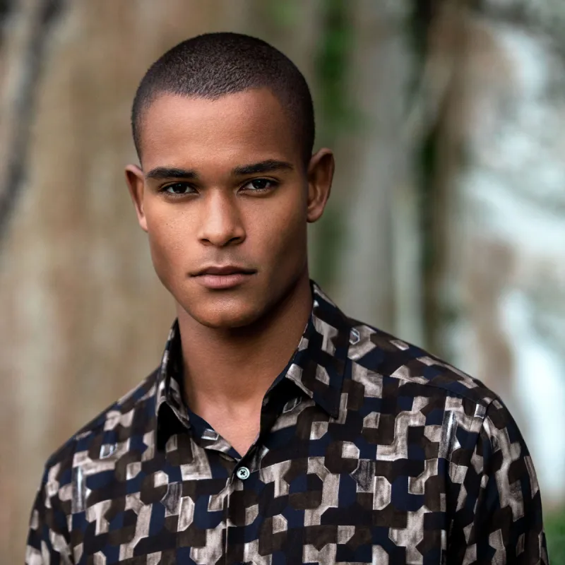 Julian EcoVero Geometric Shirt sold by Bugatchi
