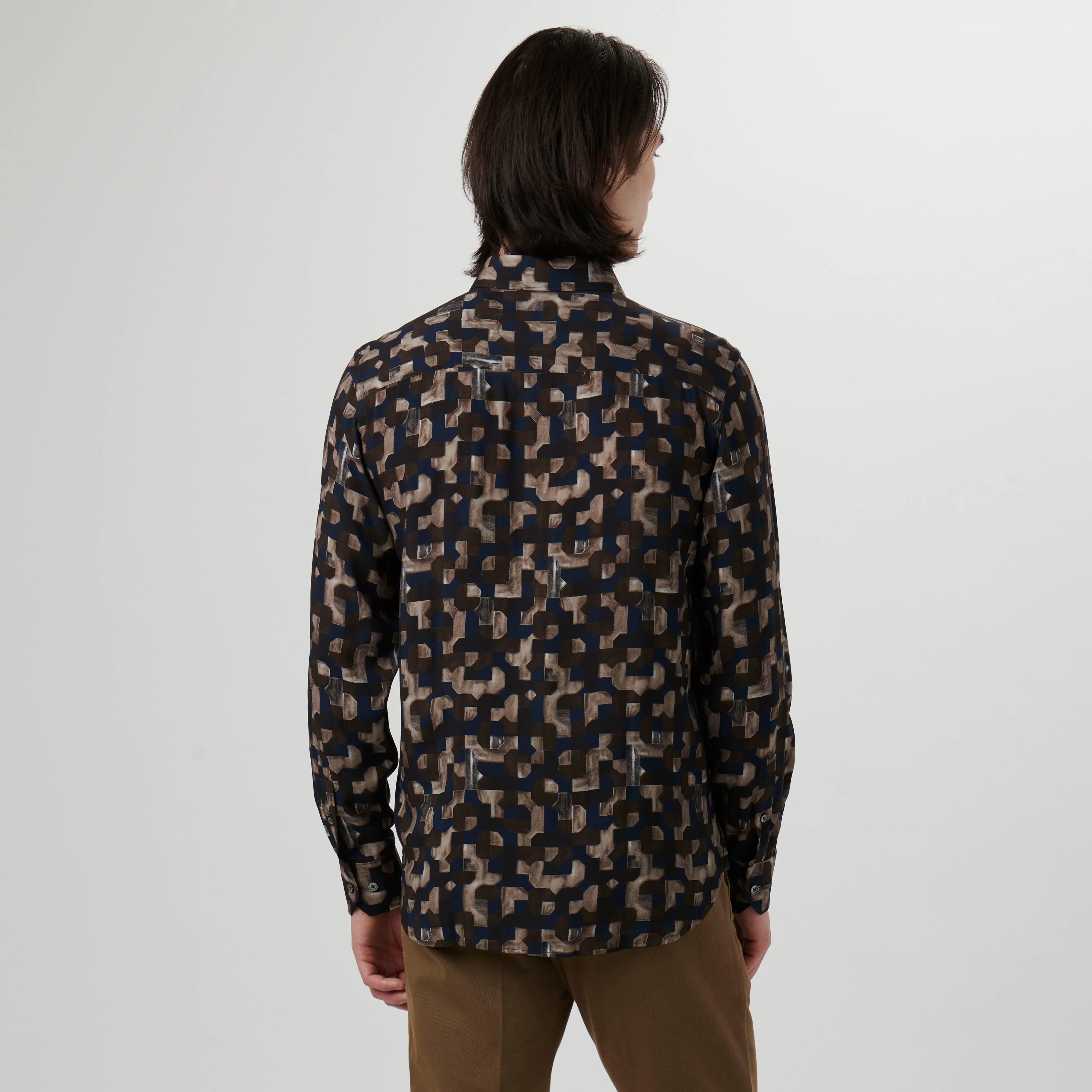 Julian EcoVero Geometric Shirt sold by Bugatchi product image thumbnail 5