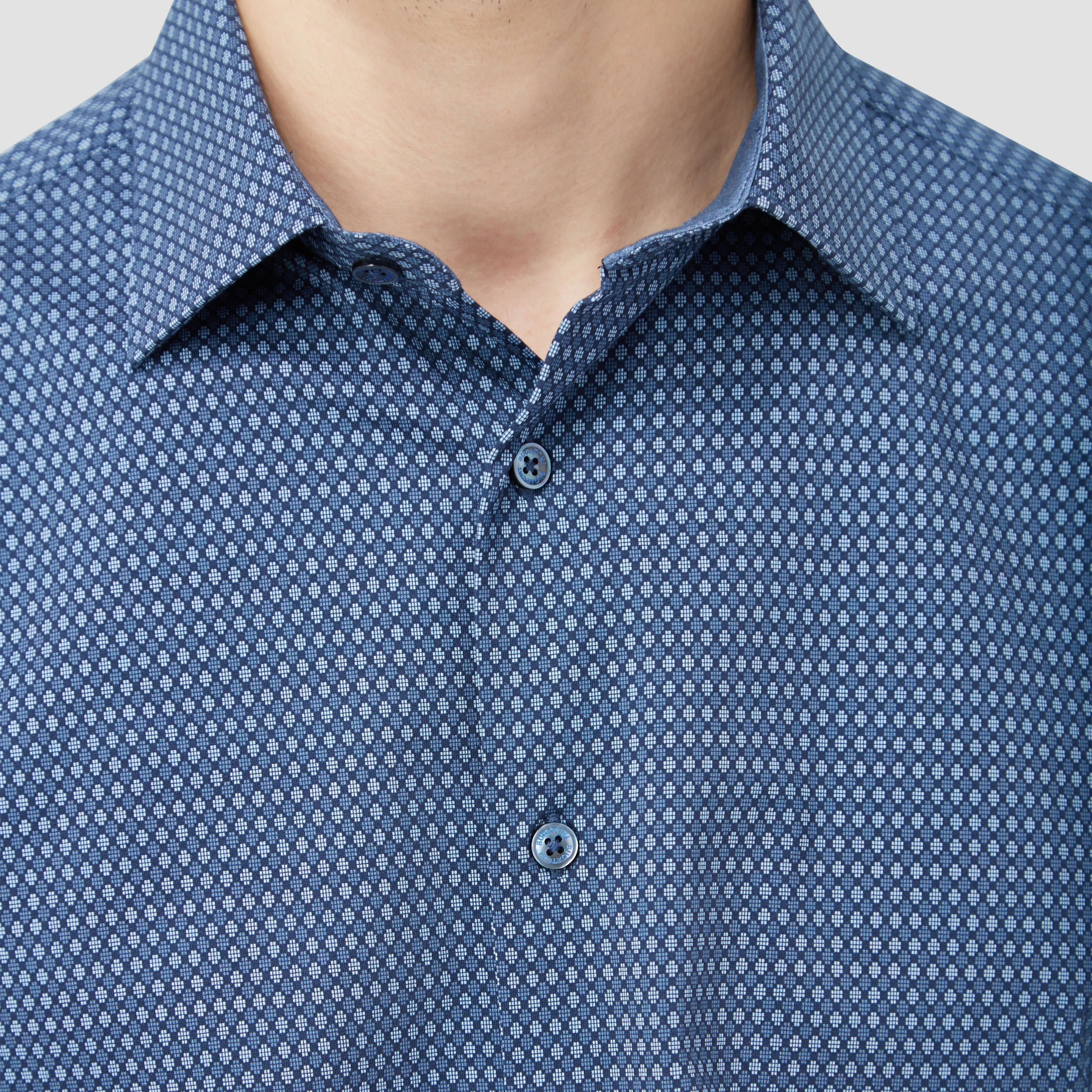 Jimmy Double Sided Geometric/Solid OoohCotton Shirt sold by Bugatchi product image thumbnail 2