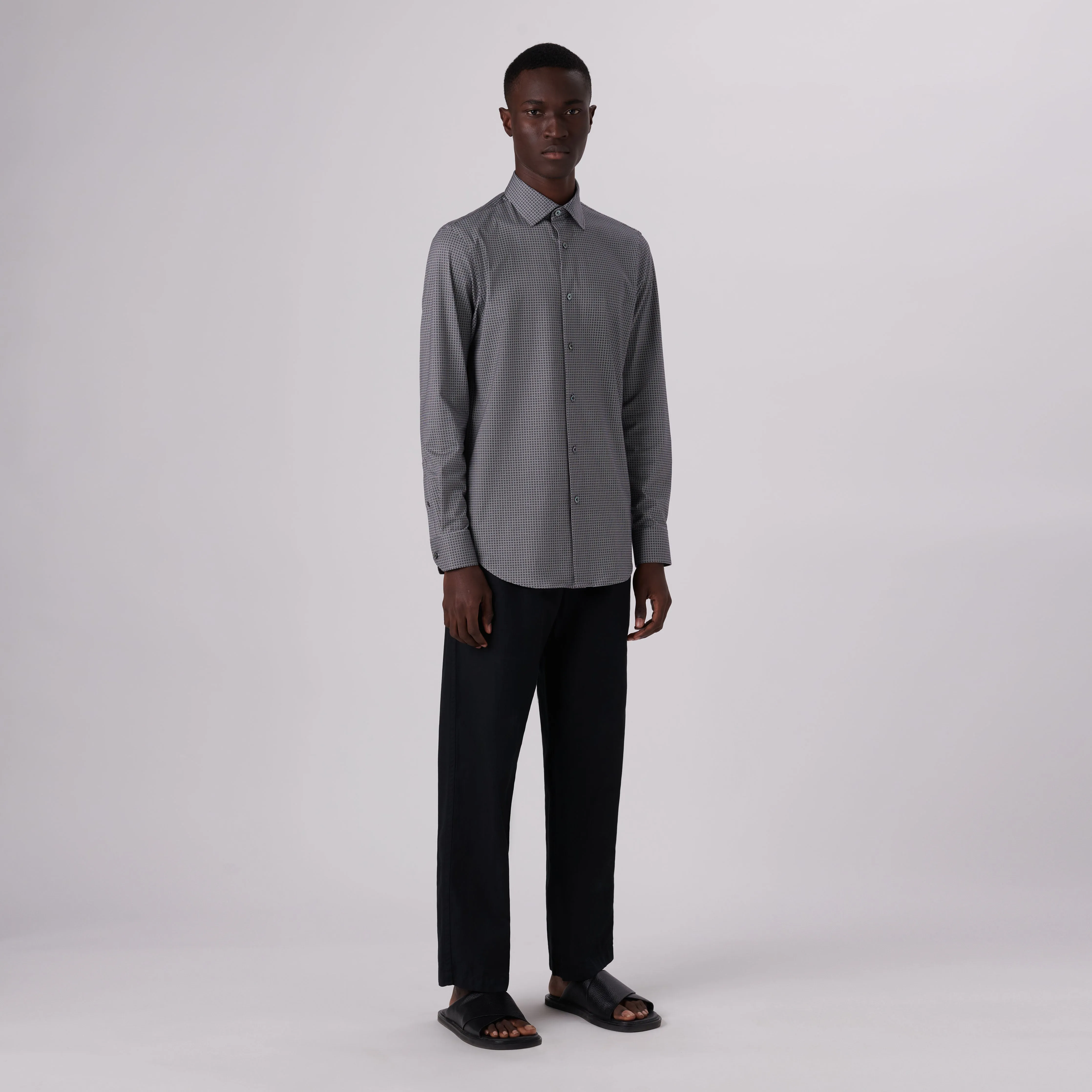 James Geometric Print OoohCotton Shirt sold by Bugatchi product image thumbnail 5