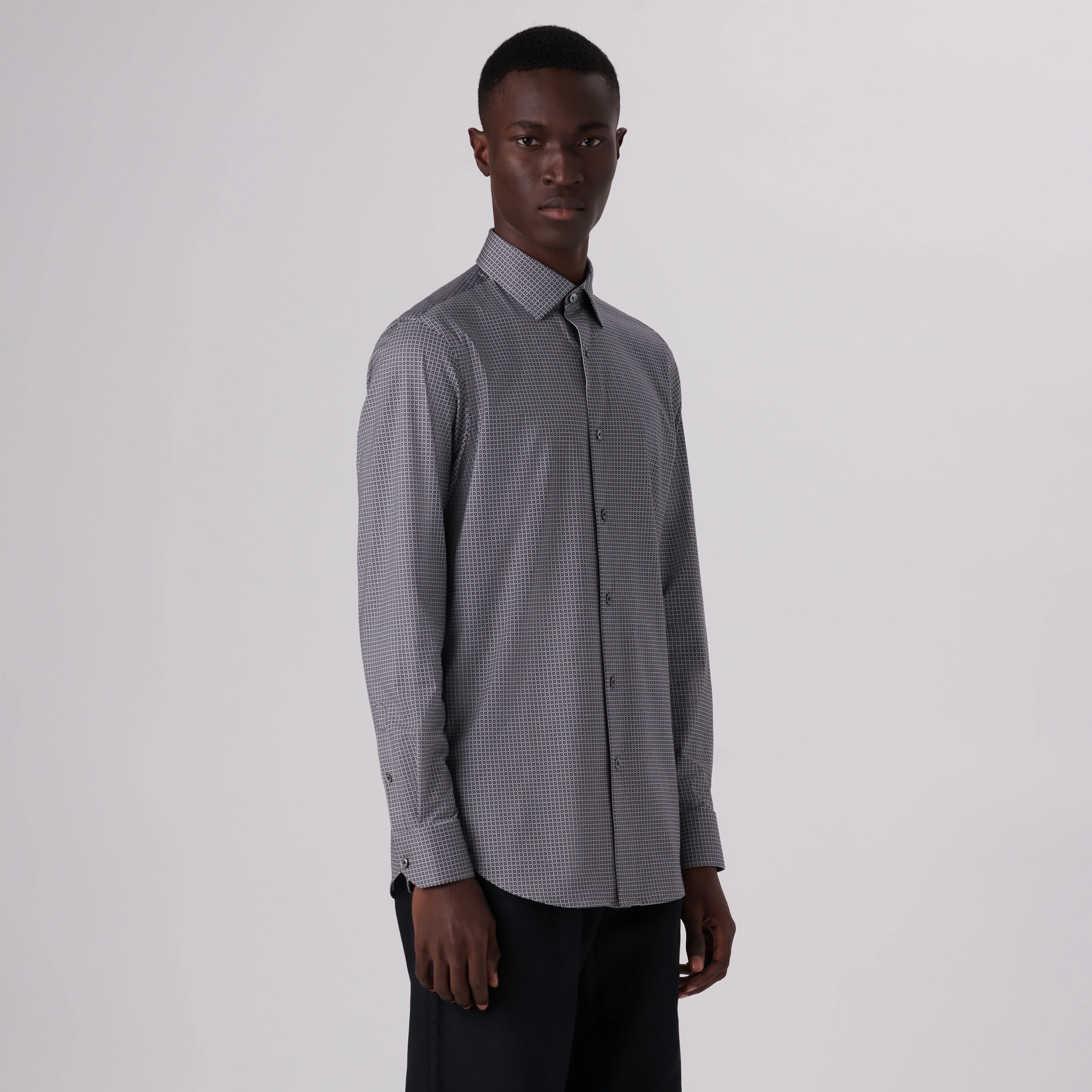 James Geometric Print OoohCotton Shirt sold by Bugatchi product image thumbnail 3